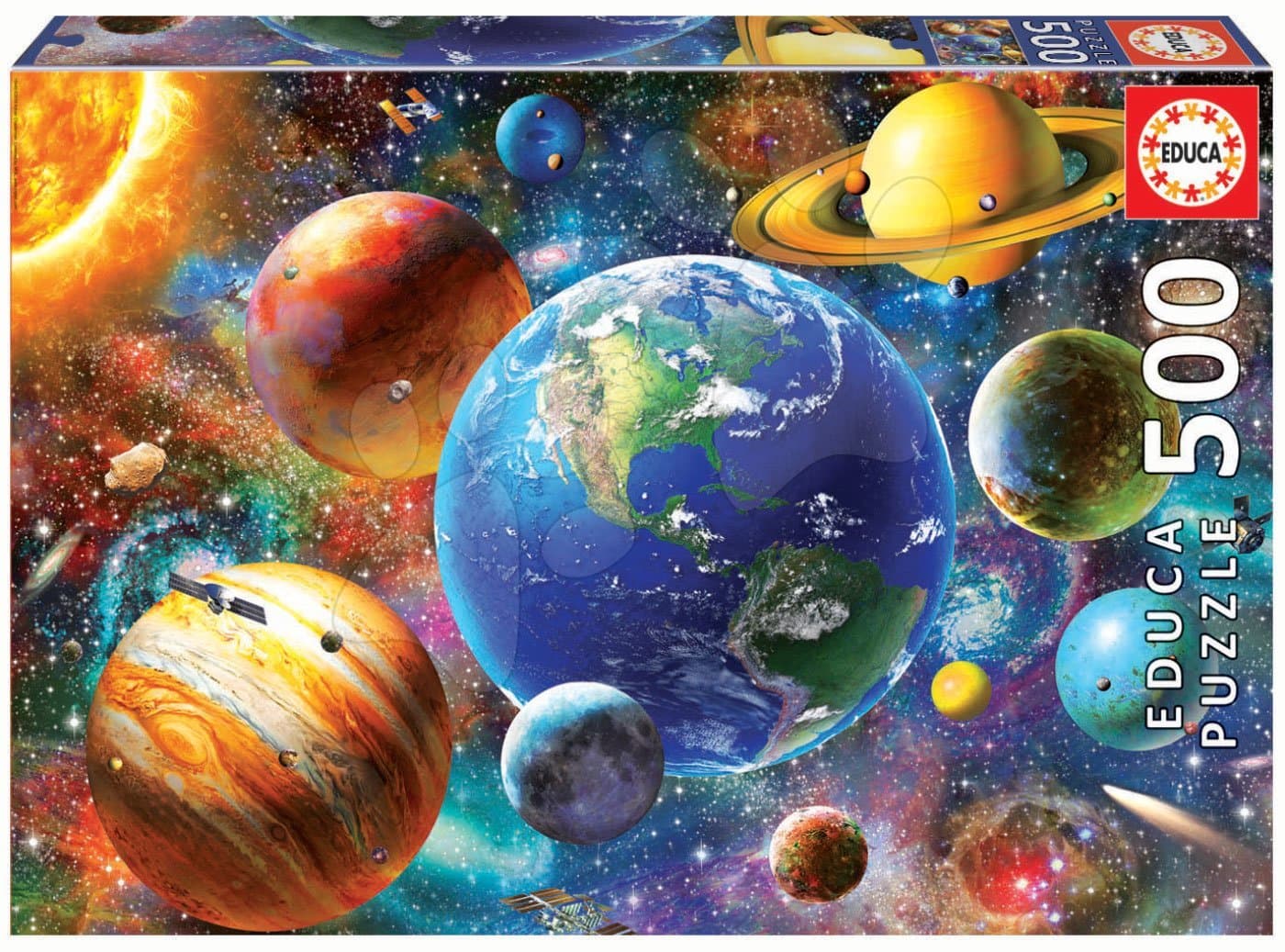 Puzzle Solar System Educa 500 dielov a Fix lepidlo od 11 rokov 1
