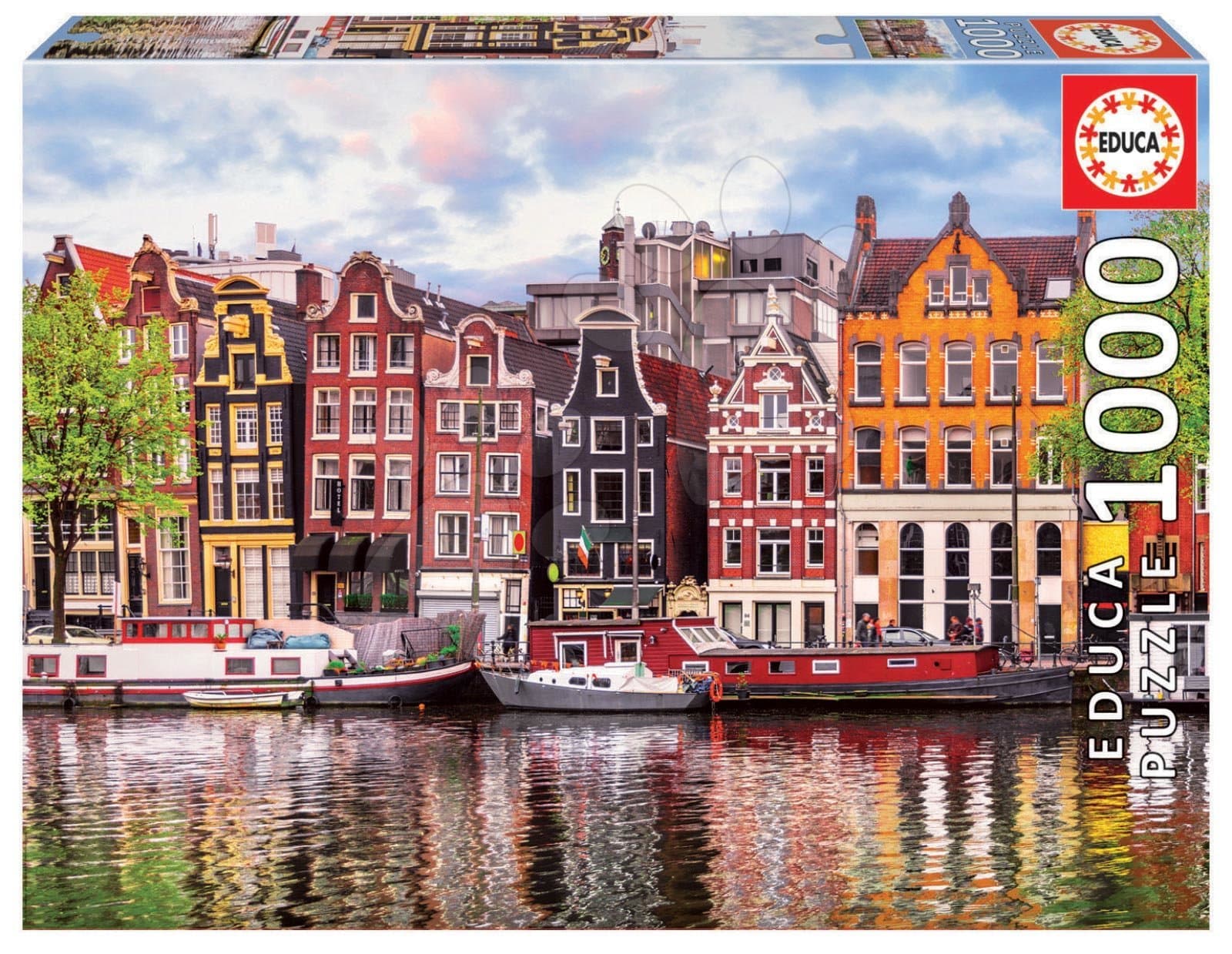 Puzzle Dancing Houses Amsterdam Educa 1000 dielov a Fix lepidlo od 11 rokov 1