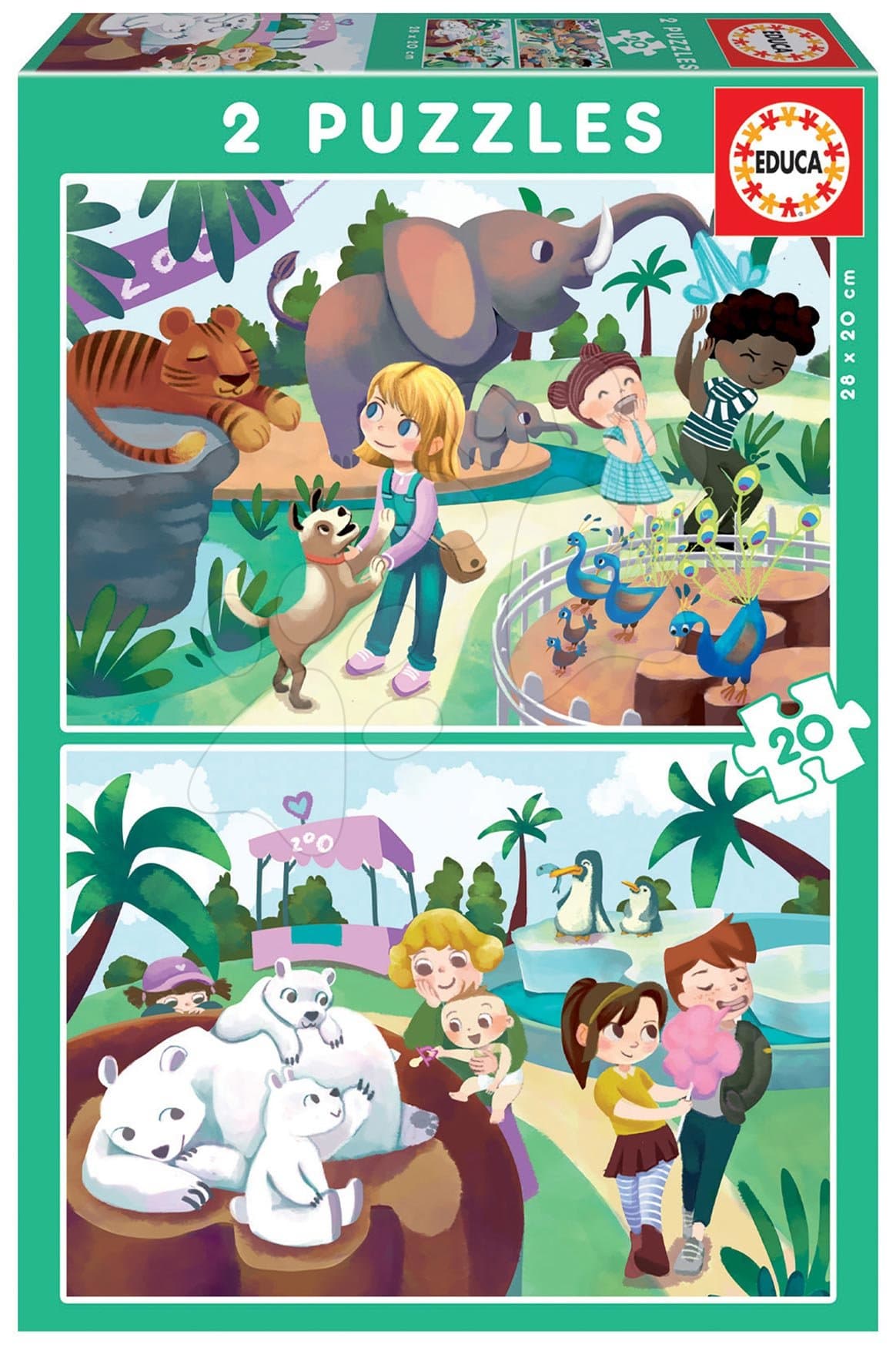 Puzzle At the ZOO Educa 2 x 20 dielov od 4 rokov 1