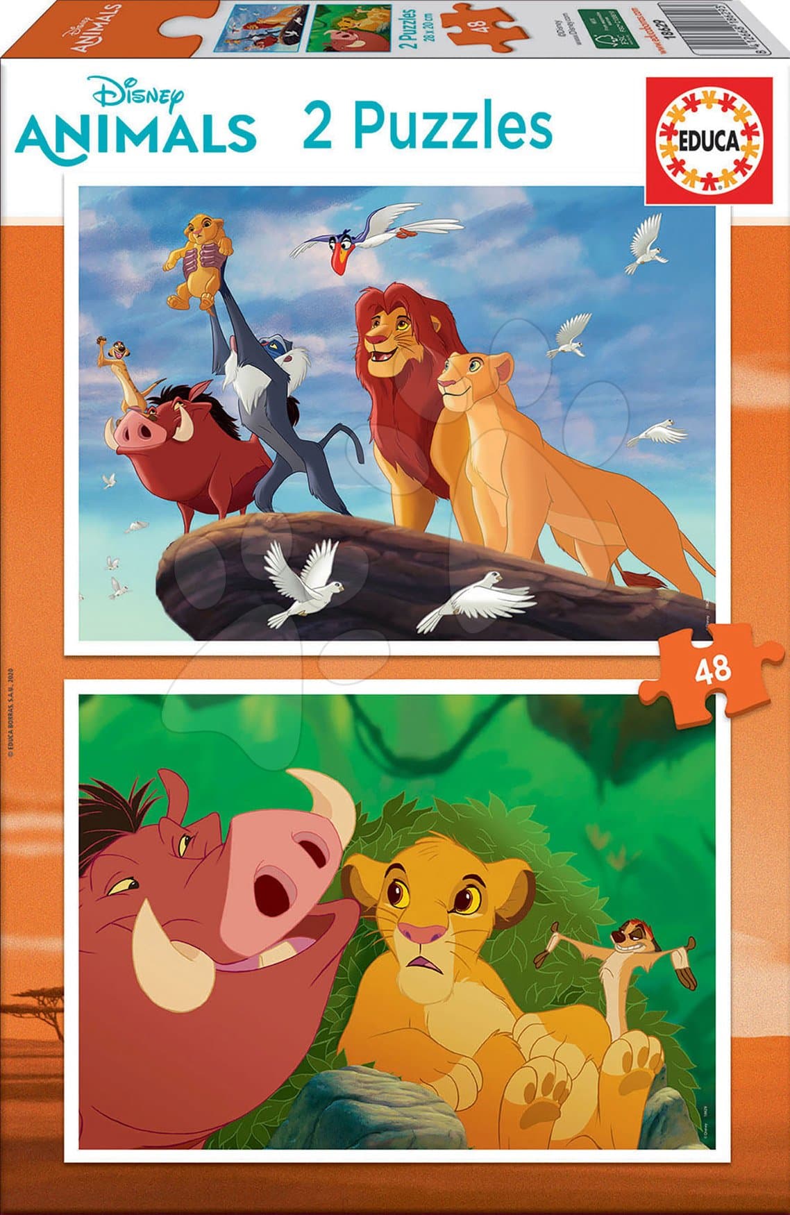 Puzzle The Lion King Disney Educa 2x48 dielov od 4 rokov 1
