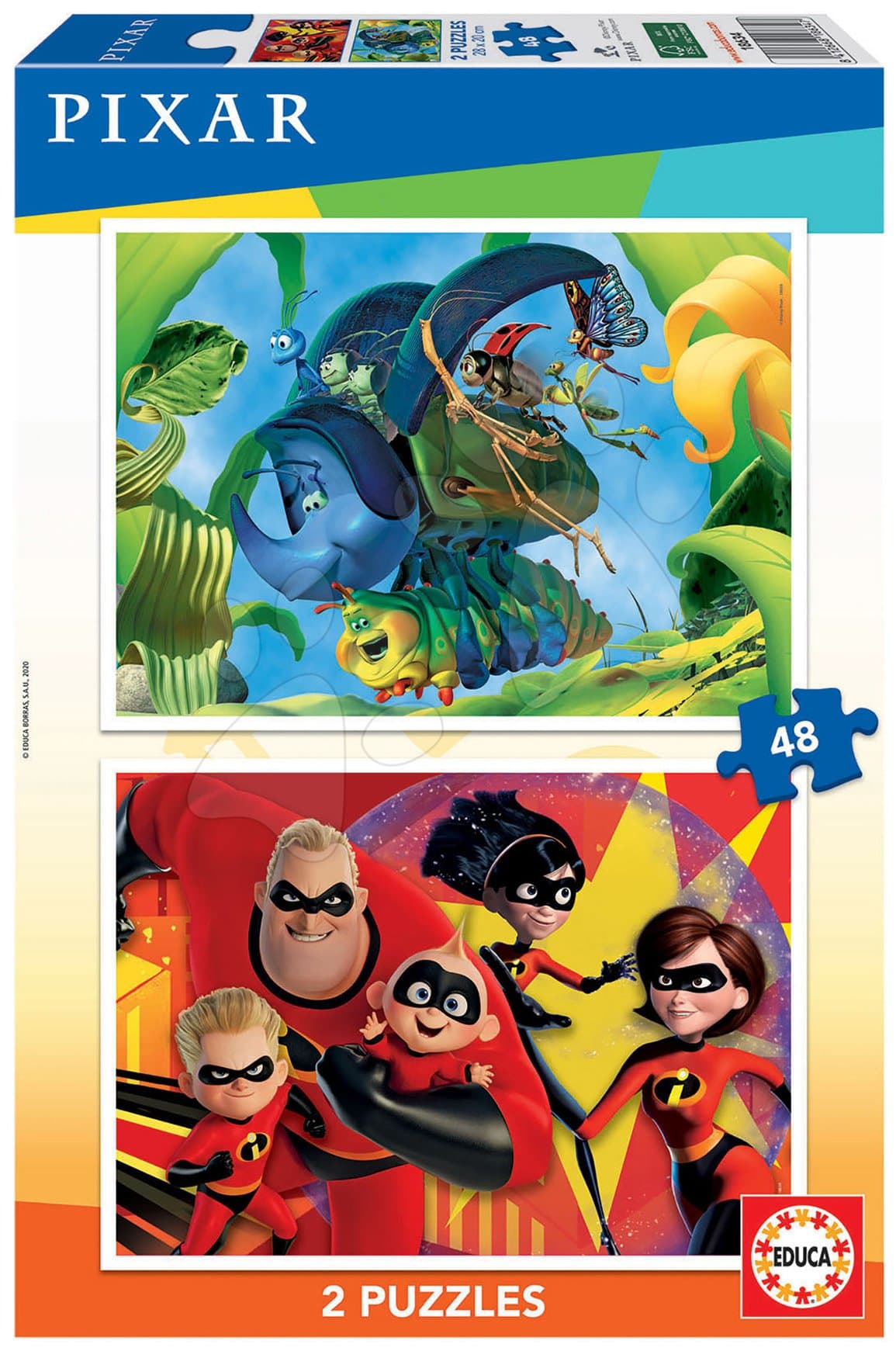 Puzzle Pixar Disney Educa 2x48 dielov od 4 rokov 1