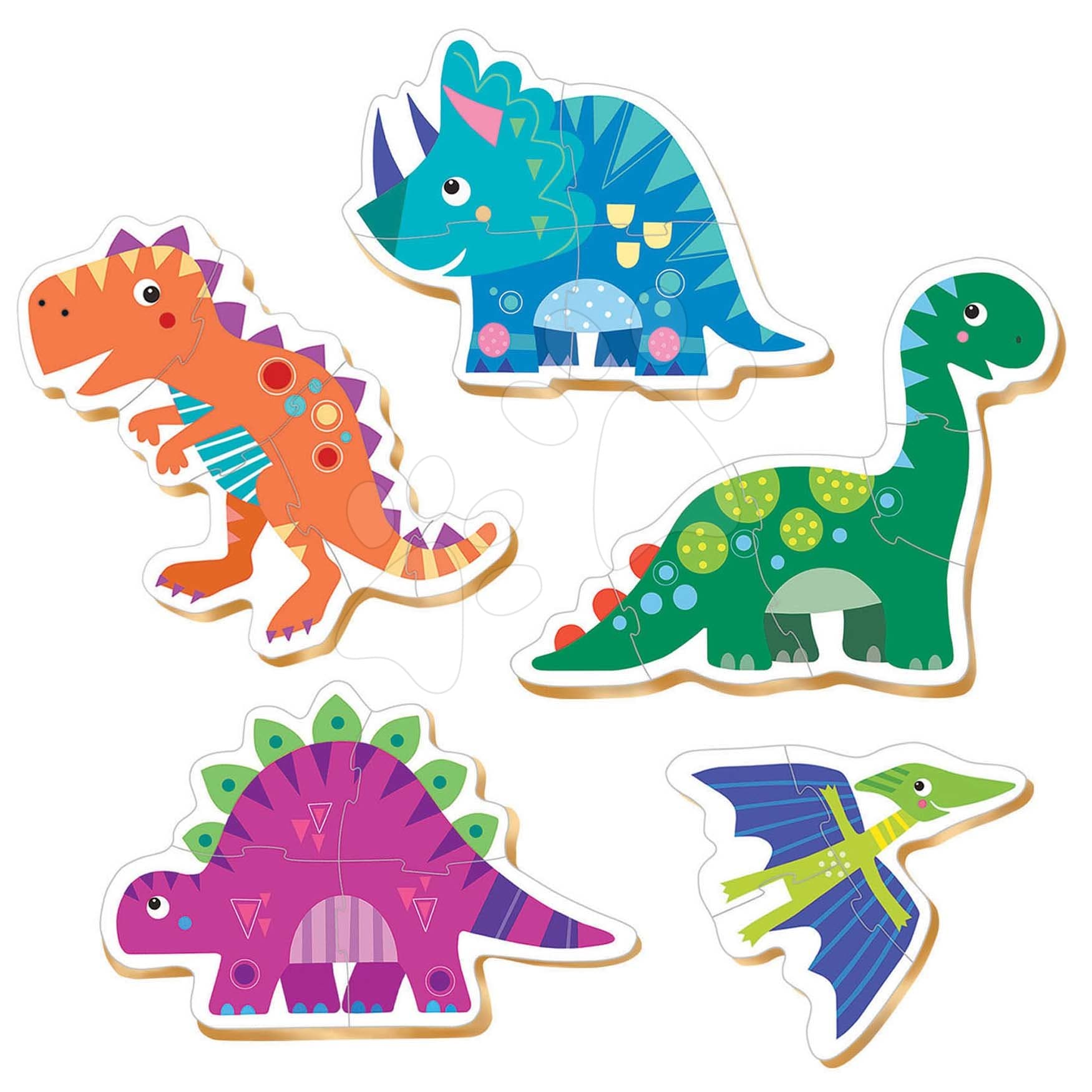 Puzzle pre najmenších Baby 5 Educa Dinosaurus od 24 mes 1