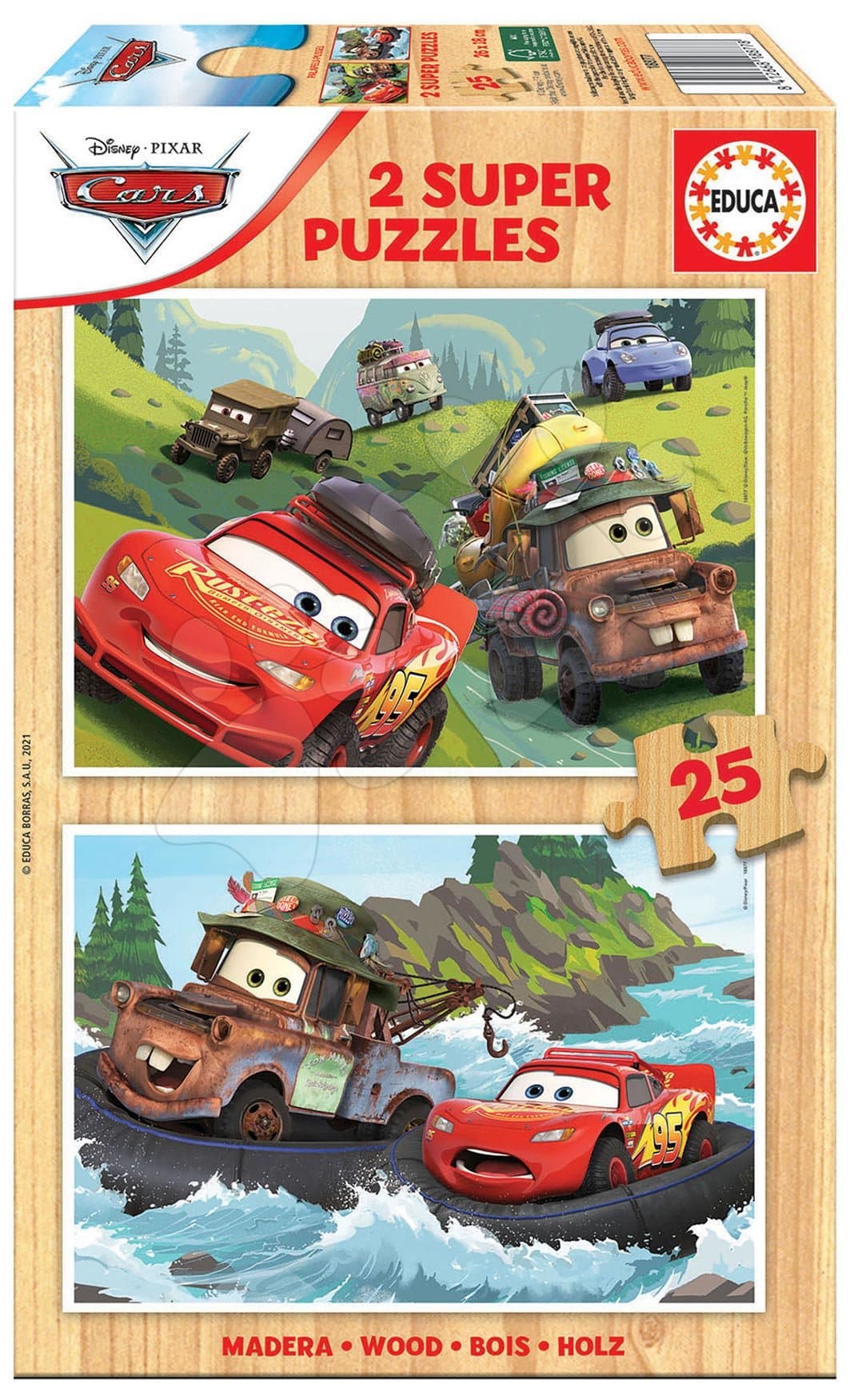Drevené puzzle Cars 3 Educa 2x25 dielov od 4 rokov 1