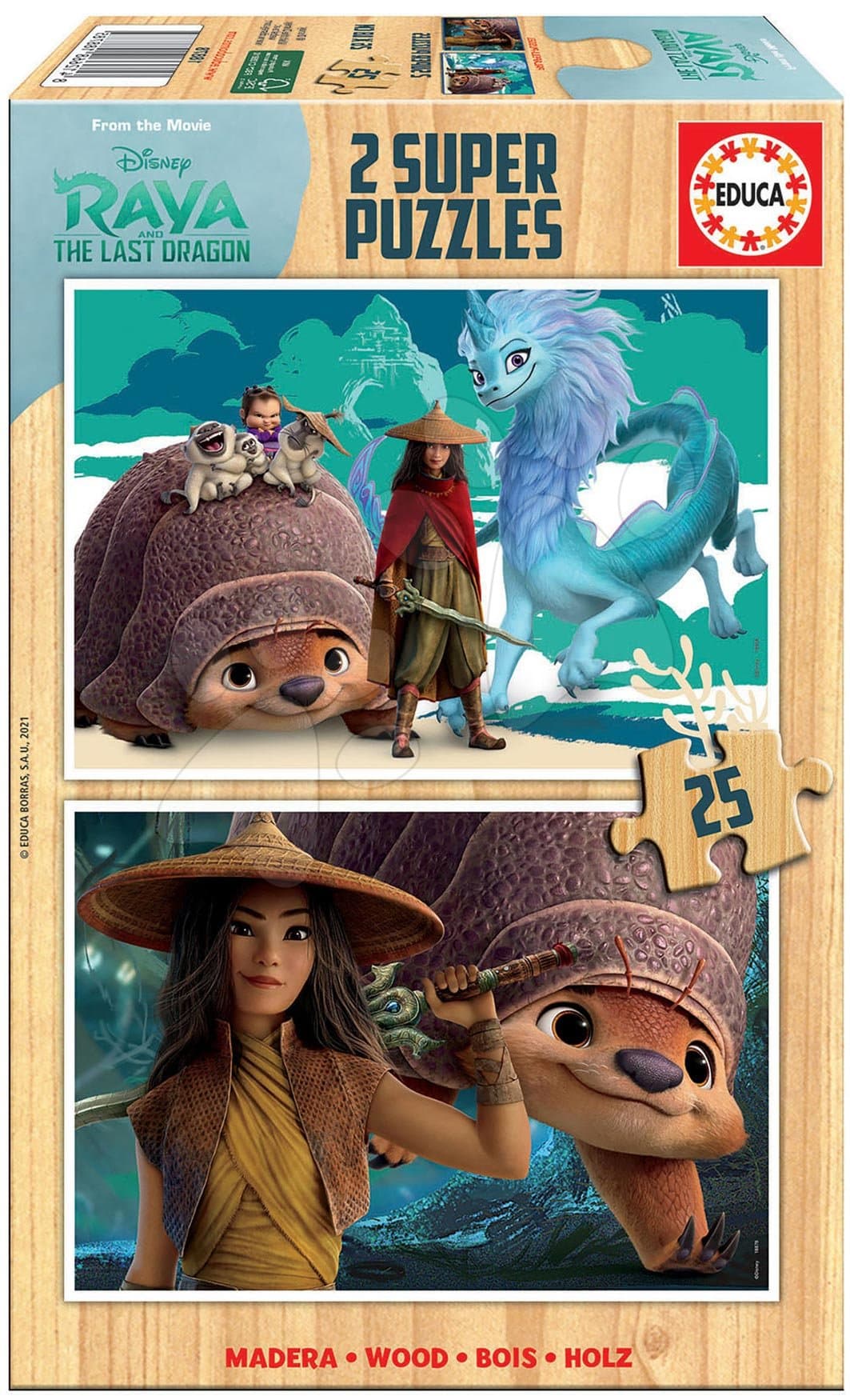 Drevené puzzle Raya and the Last Dragon Educa 2x25 dielov od 4 rokov 1