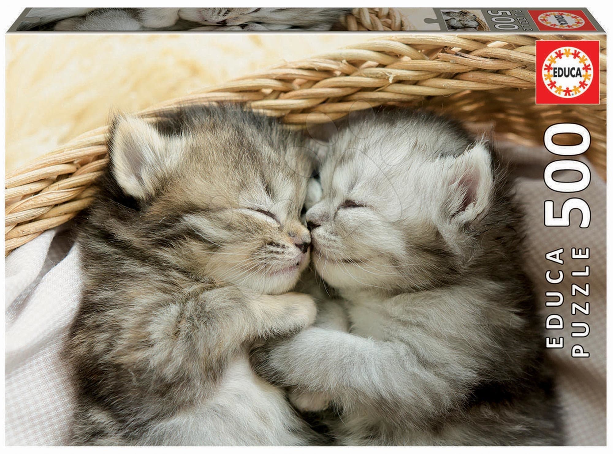 Puzzle Sweet Kittens Educa 500 dielov a Fix lepidlo v balení od 11 rokov 1