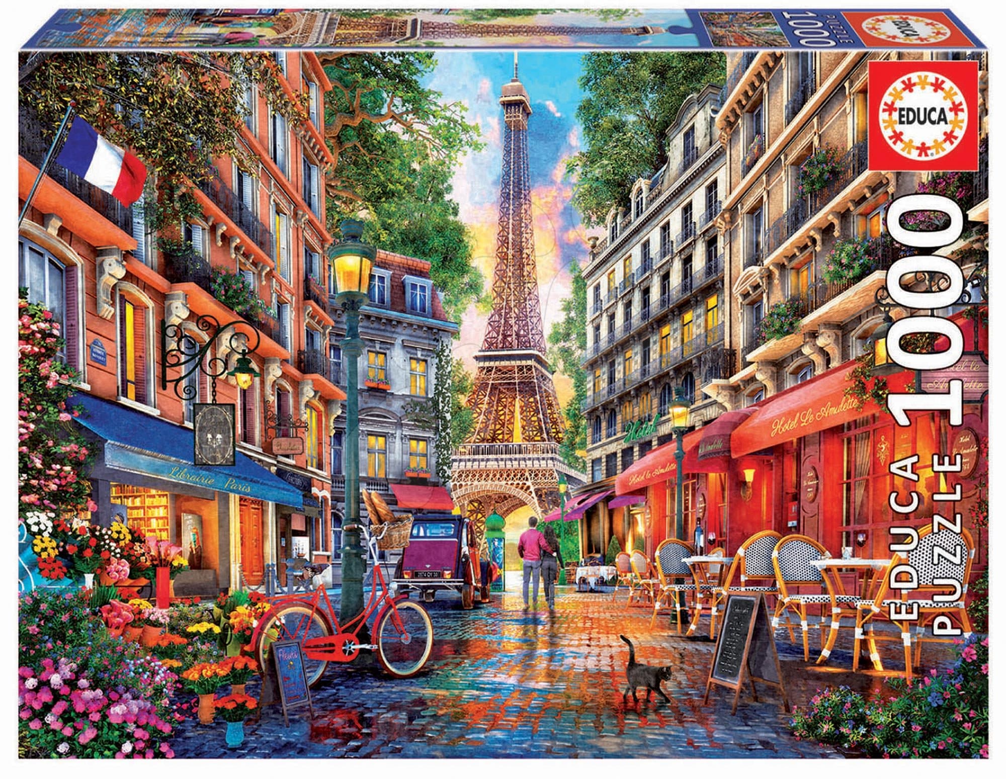 Puzzle Paris Dominic Davison Educa 1000 dielov a Fix lepidlo v balení od 11 rokov 1
