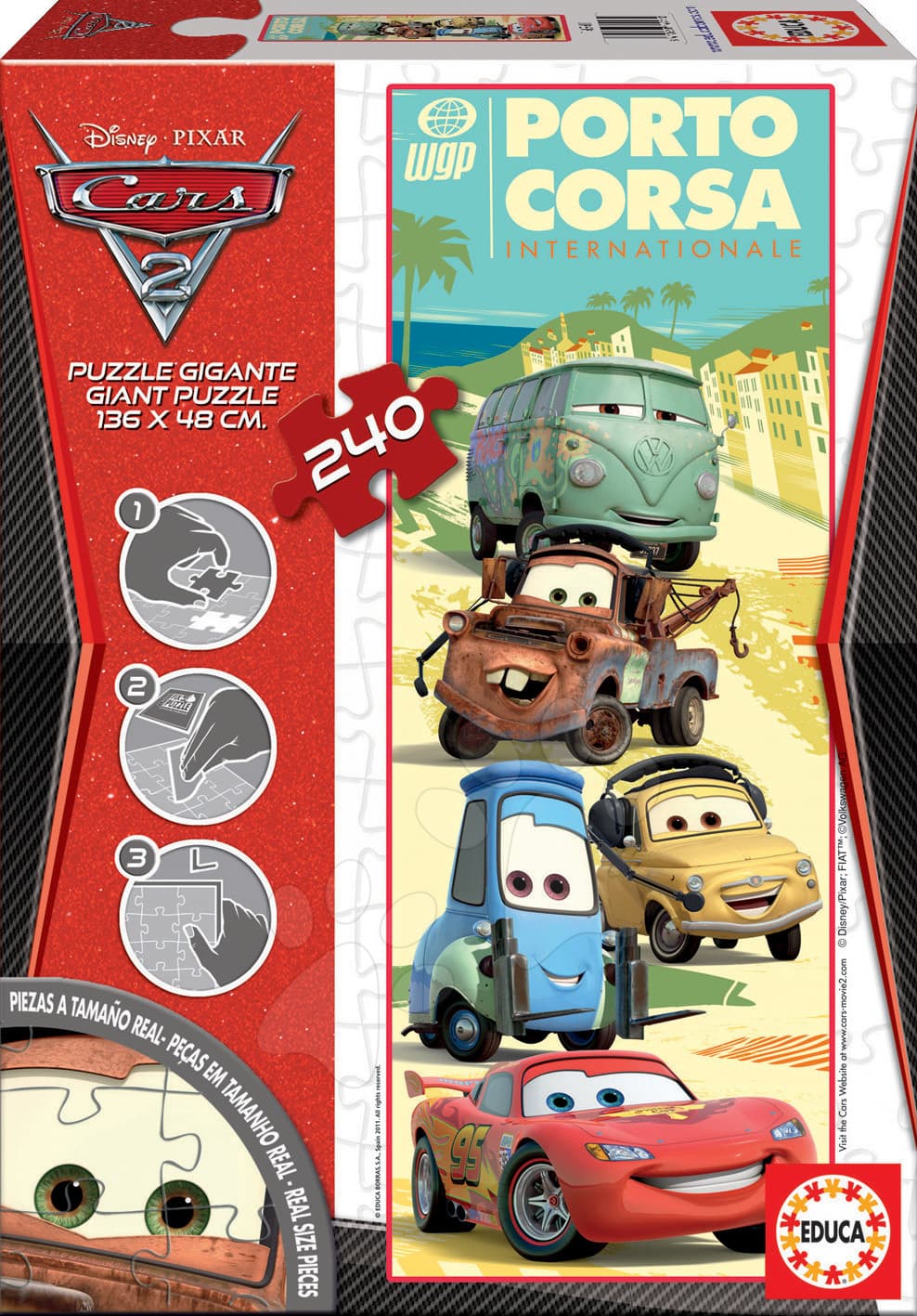 Puzzle pre deti Giant Disney Autá 2 Educa 240 dielov 14941 farebné