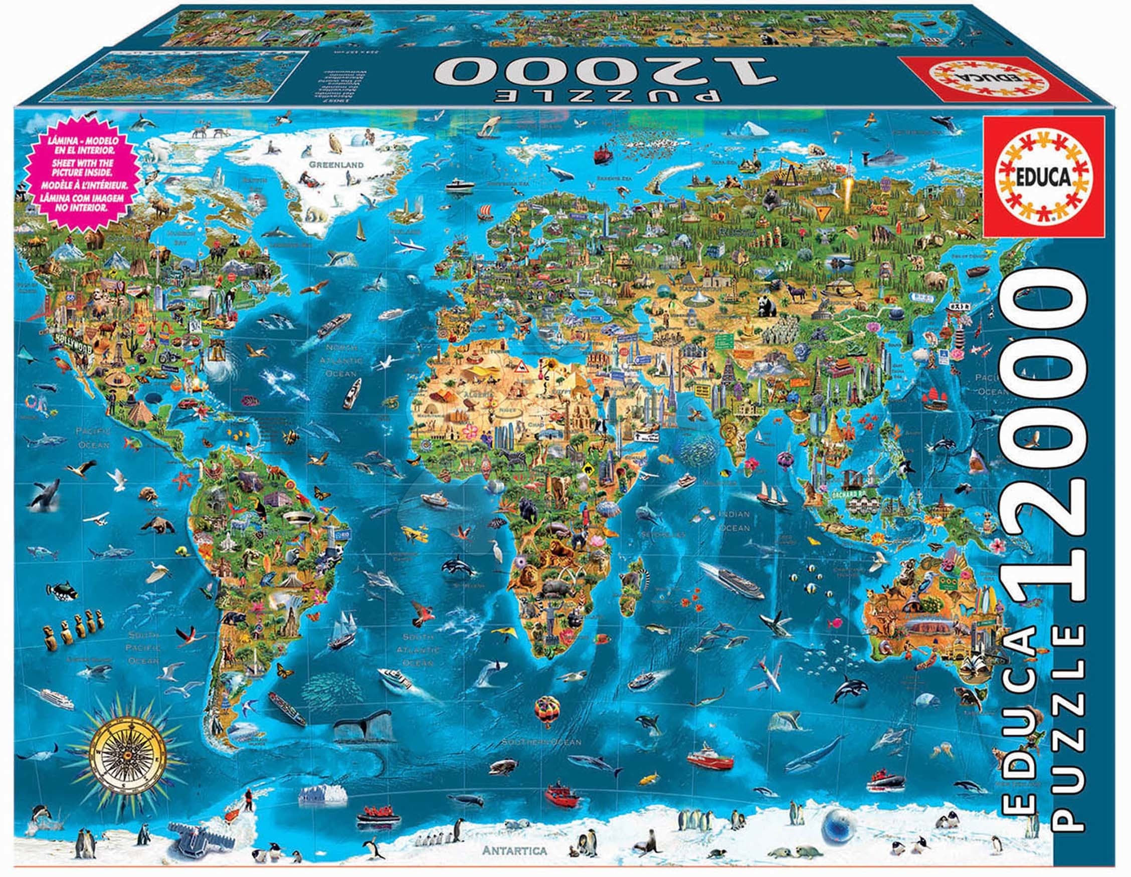 Puzzle Wonders of the World Educa 12000 dielov od 11 rokov
