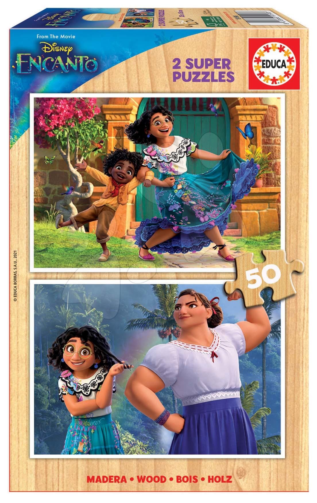 Drevené puzzle Encanto Disney Educa 2x50 dielov od 5 rokov 1