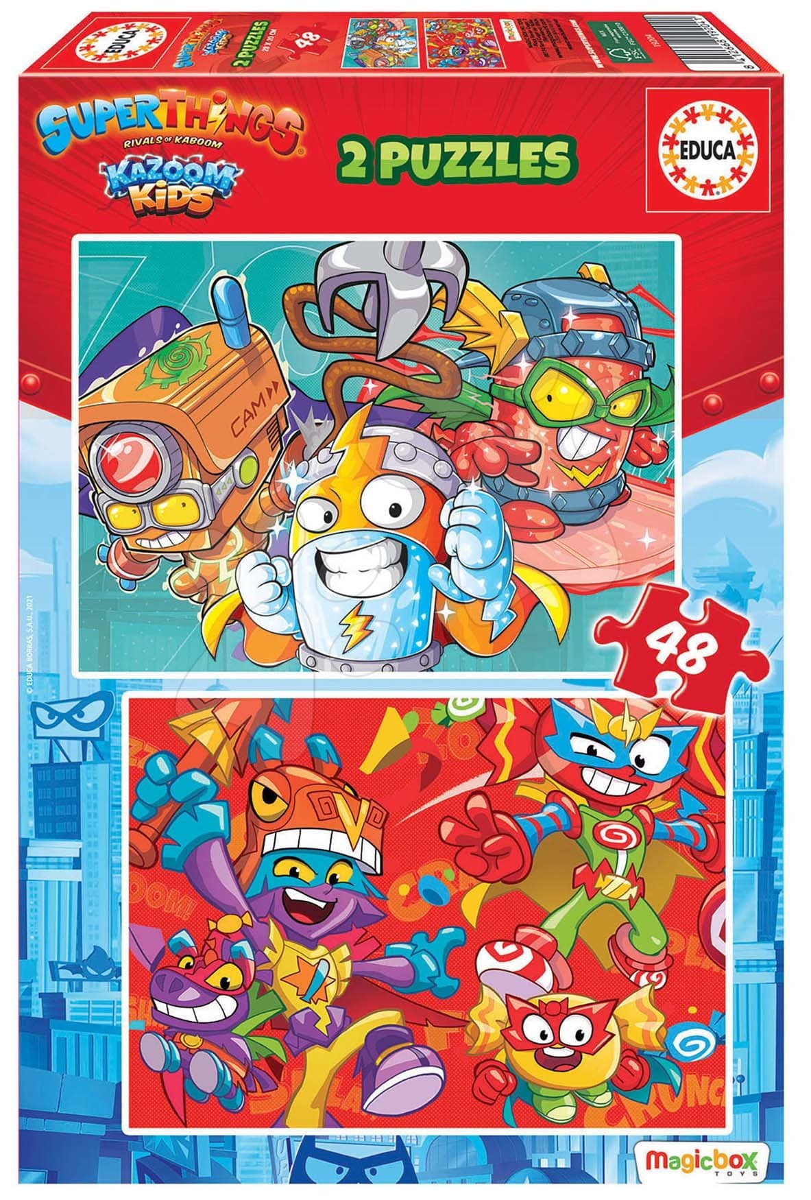 Puzzle Superthings Educa 2x48 dielov od 4 rokov 1