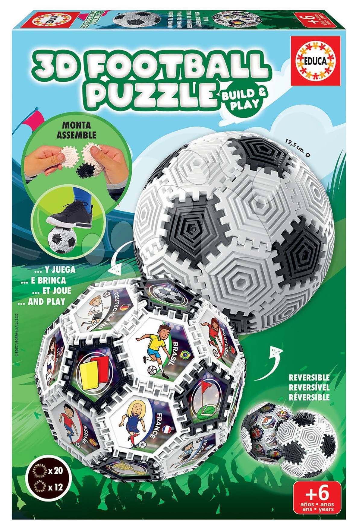 Puzzle futbalová lopta 3D Football Puzzle Educa 32 dielov 1