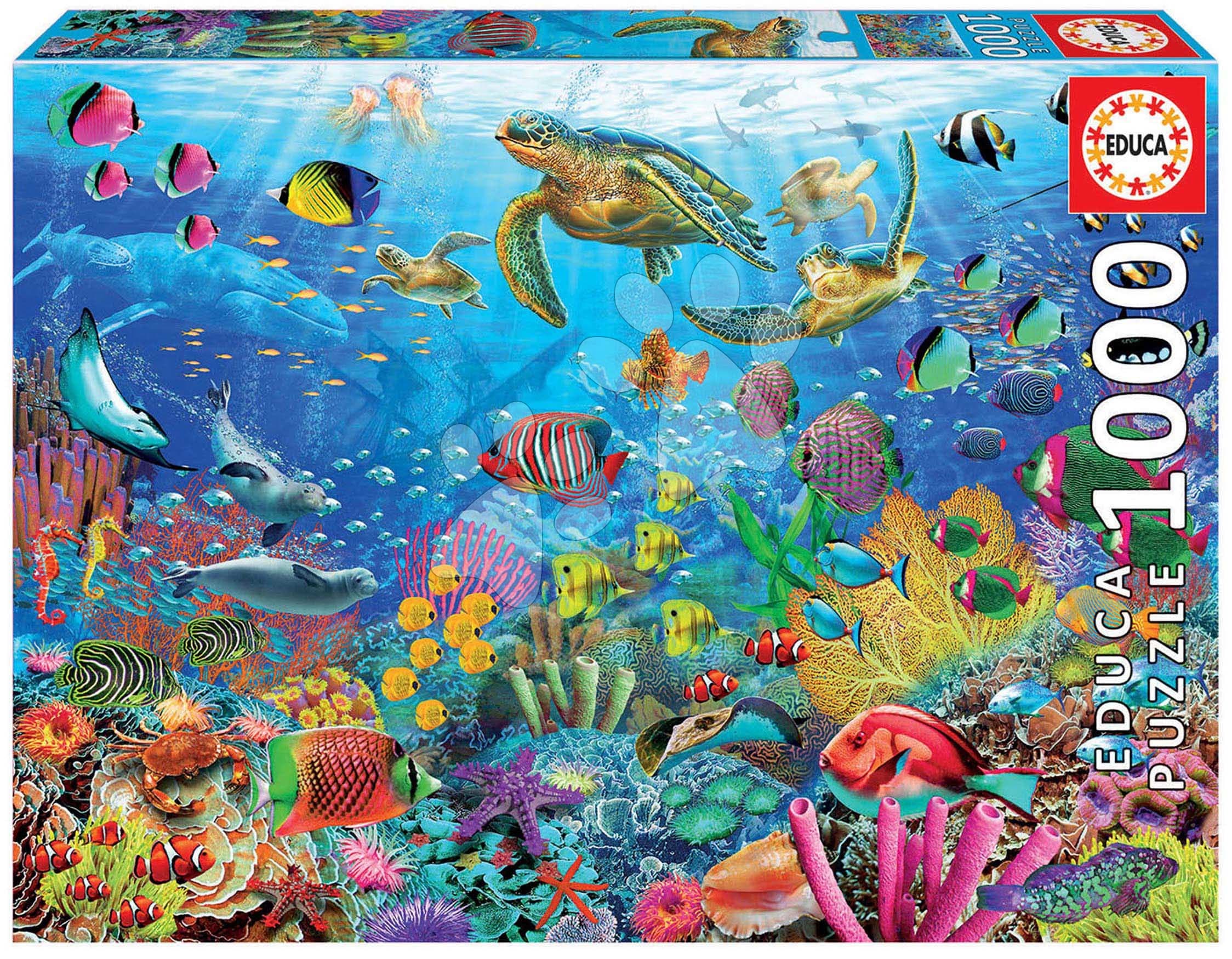 Puzzle Tropical Fantasy Turtles Educa 1000 dielov a Fix lepidlo