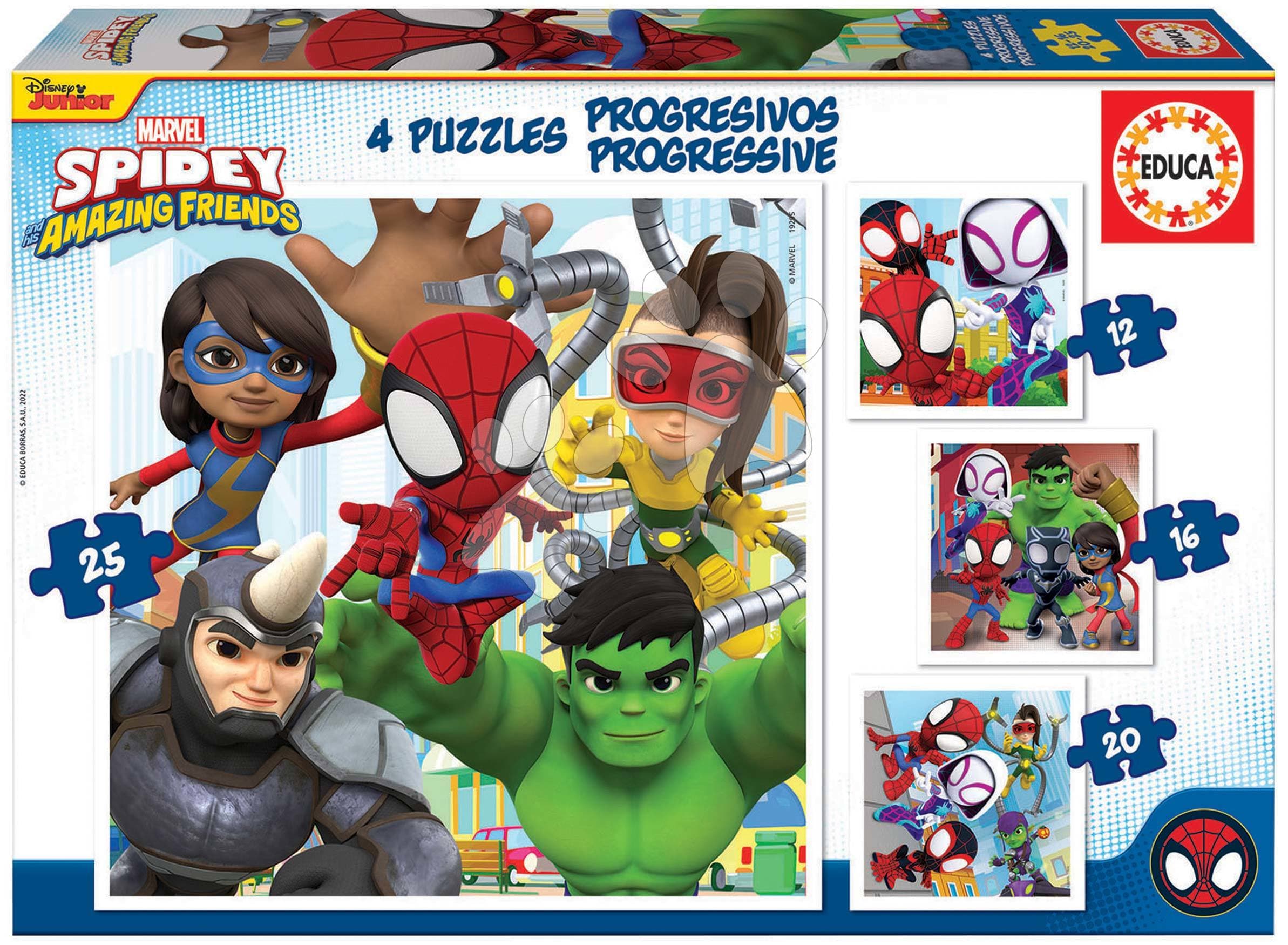 Puzzle Spidey & his Amazing Friends Progressive Educa 12-16-20-25 dielov 1