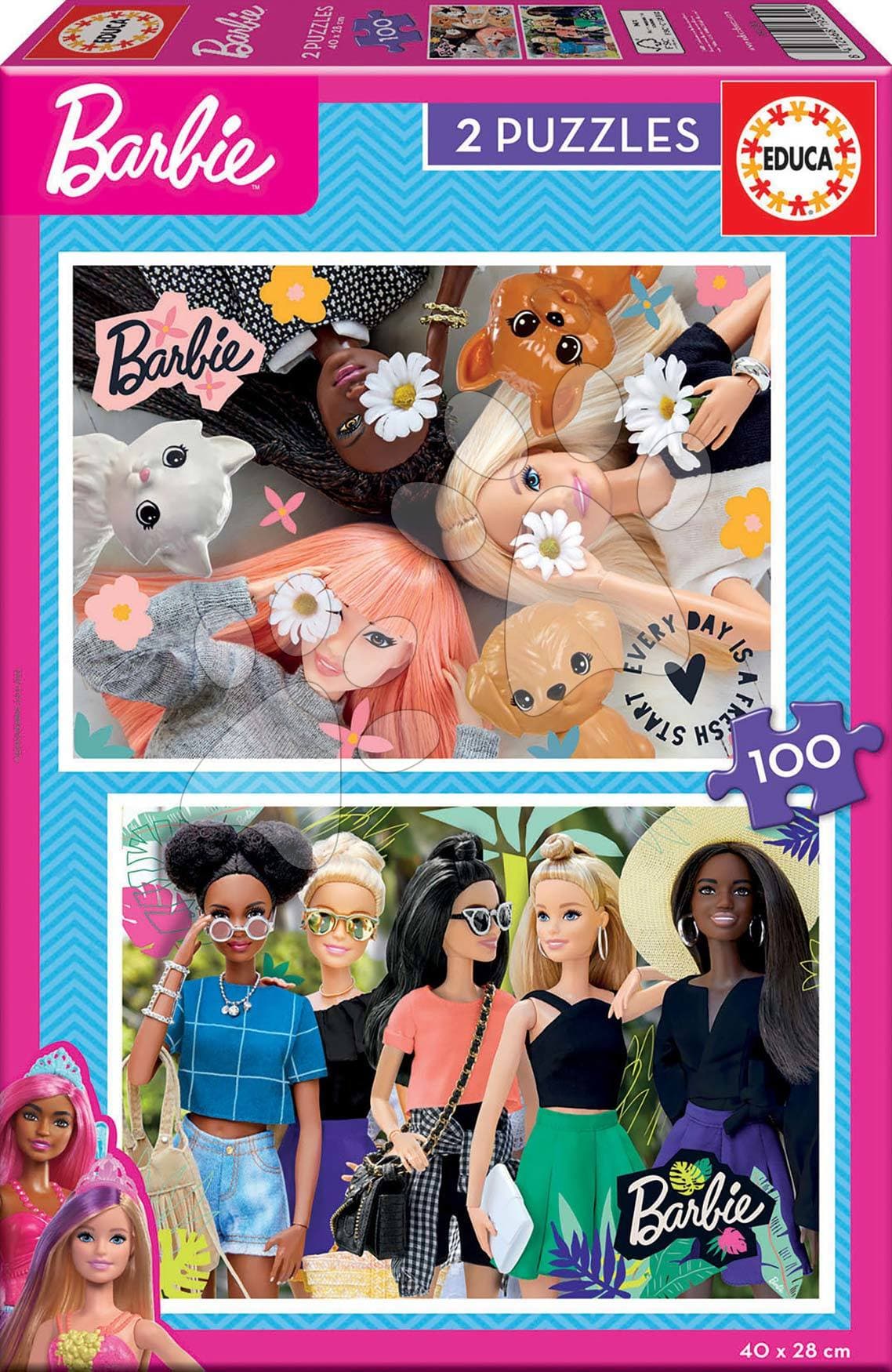 Puzzle Barbie Disney Educa 2x100 dielov 1