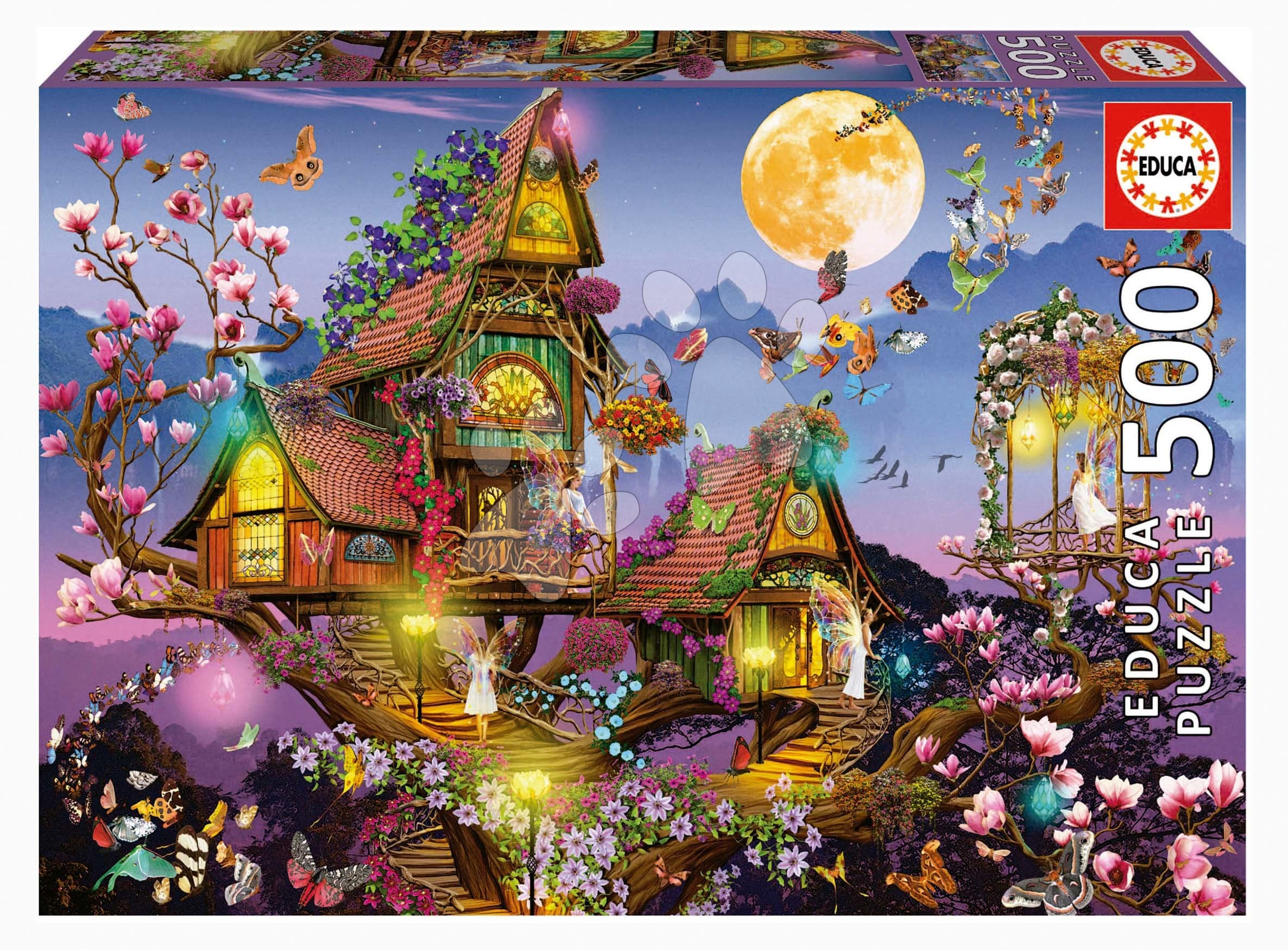 Puzzle Fairy House Educa 500 dielov a Fix lepidlo 1
