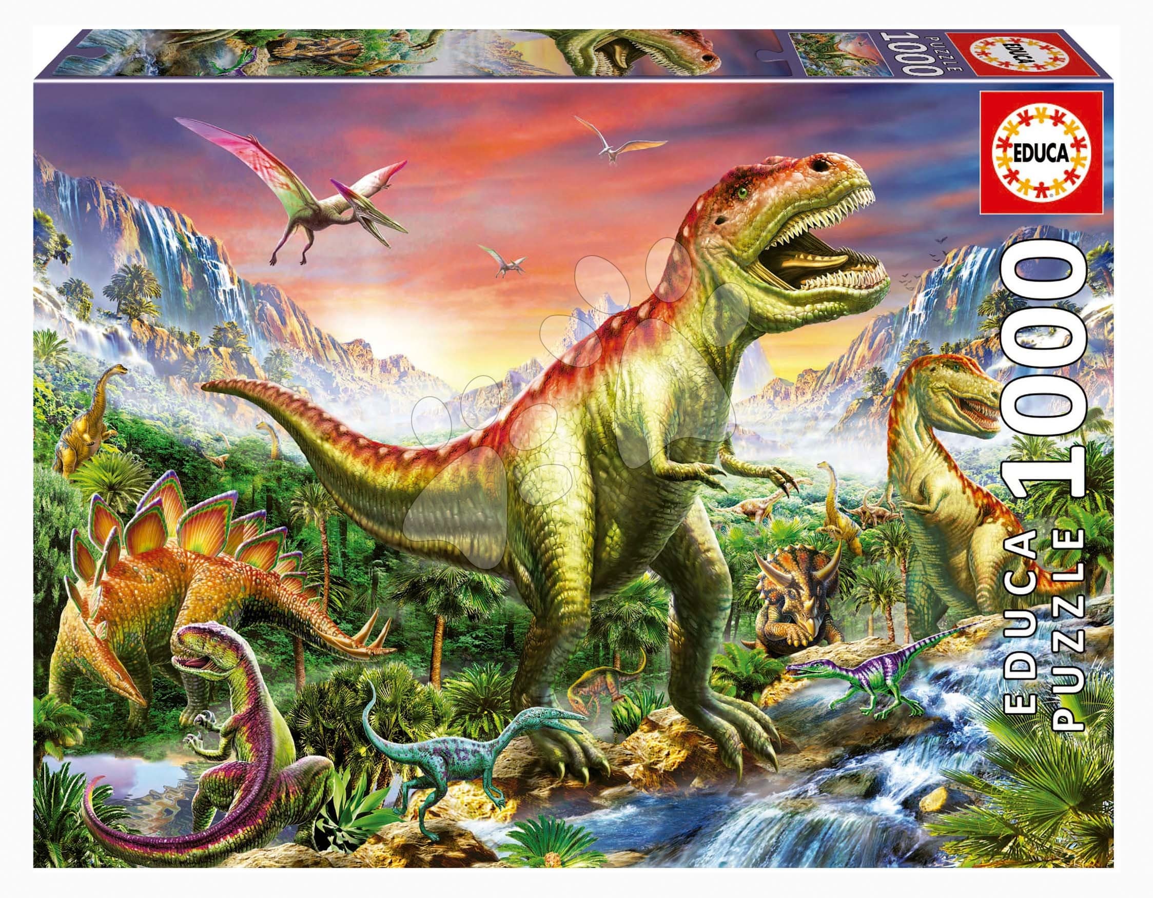 Puzzle Jurassic Forest Educa 1000 dielov a Fix lepidlo 1
