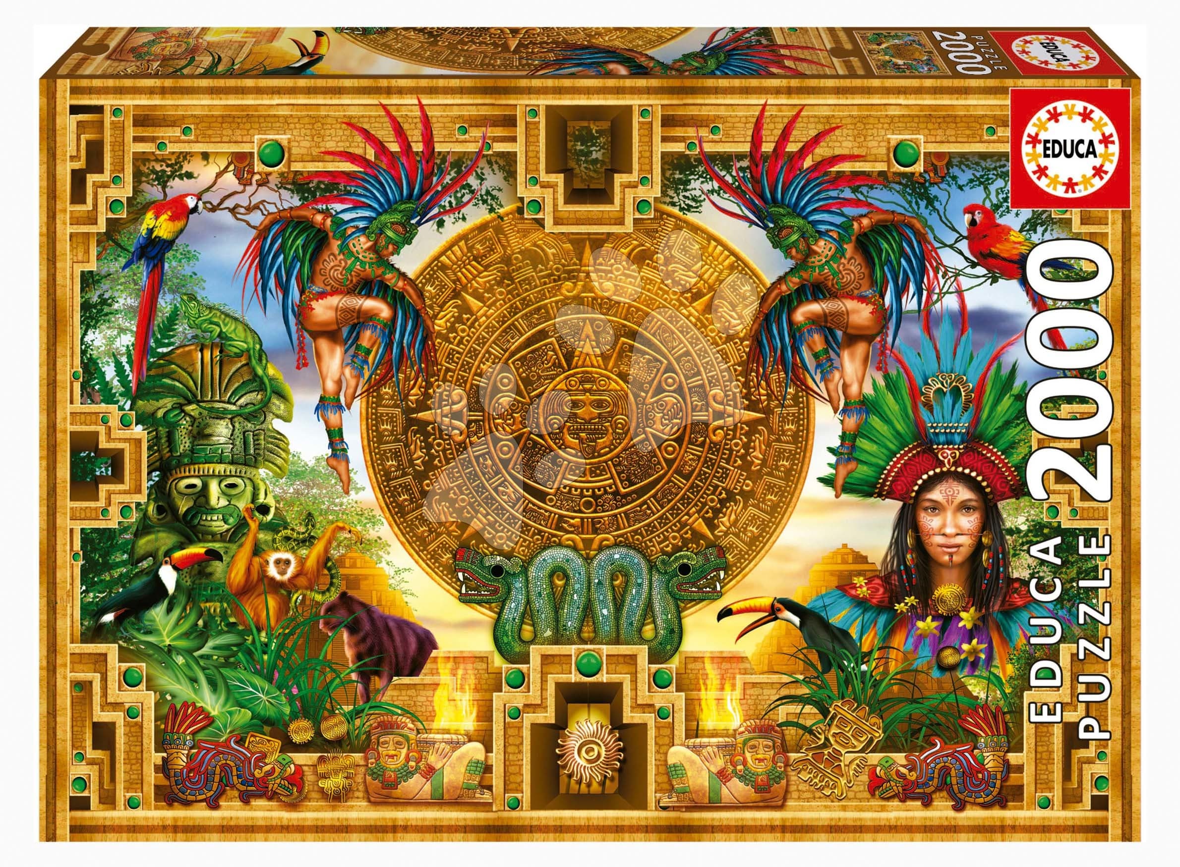 Puzzle Aztec Mayan Montage Educa 2000 dielov a Fix lepidlo 1