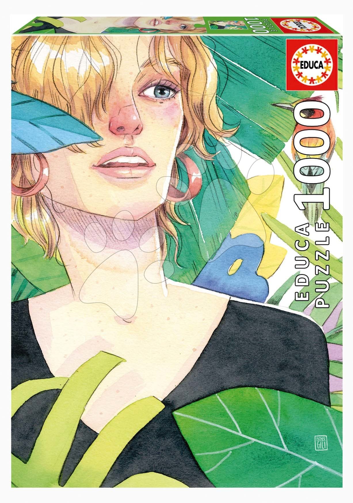 Puzzle Tropical Esther Gili Educa 1000 dielov a Fix lepidlo 1