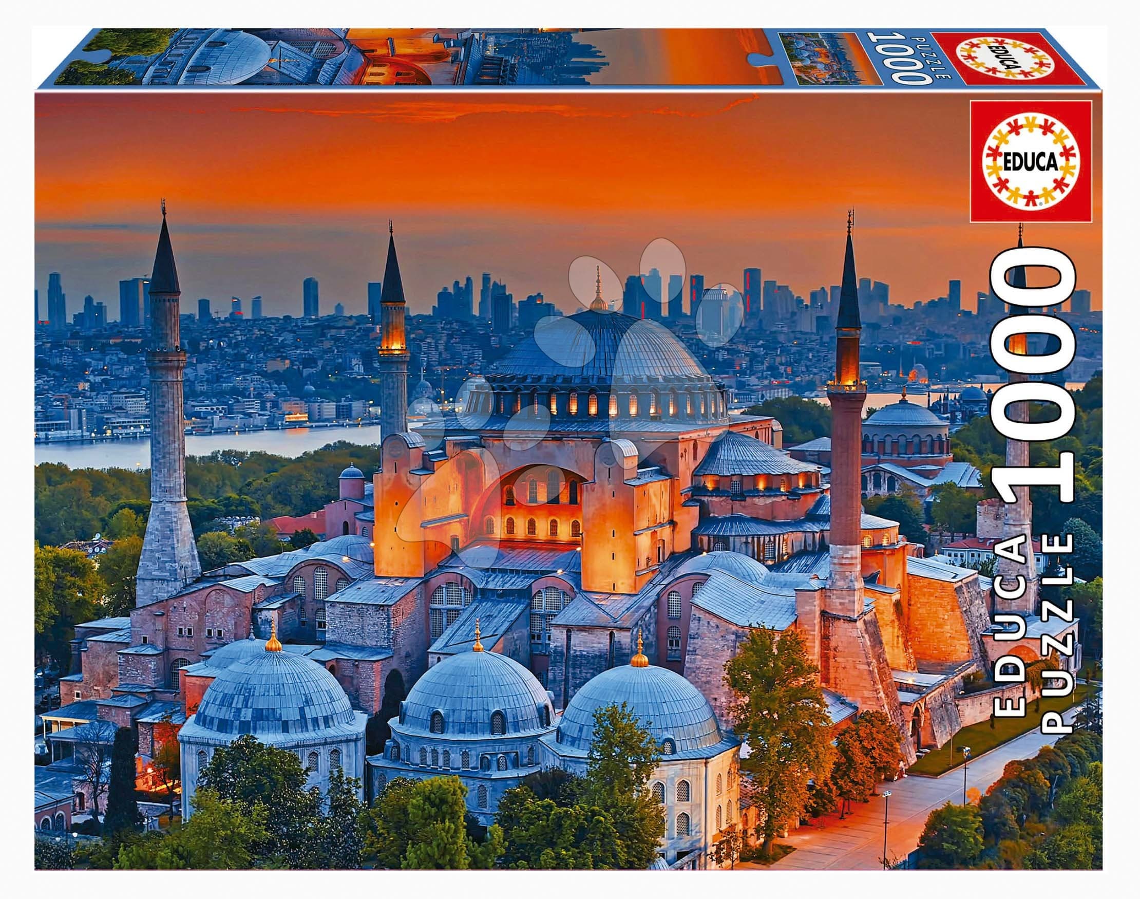 Puzzle Blue Mosque Istanbul Educa 1000 dielov a Fix lepidlo 1