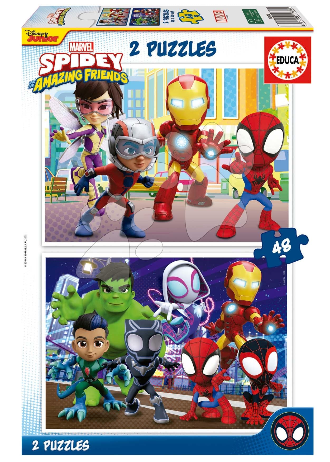 Puzzle Spidey & his Amazing Friends Educa 2x48 dielov od 4 rokov 1