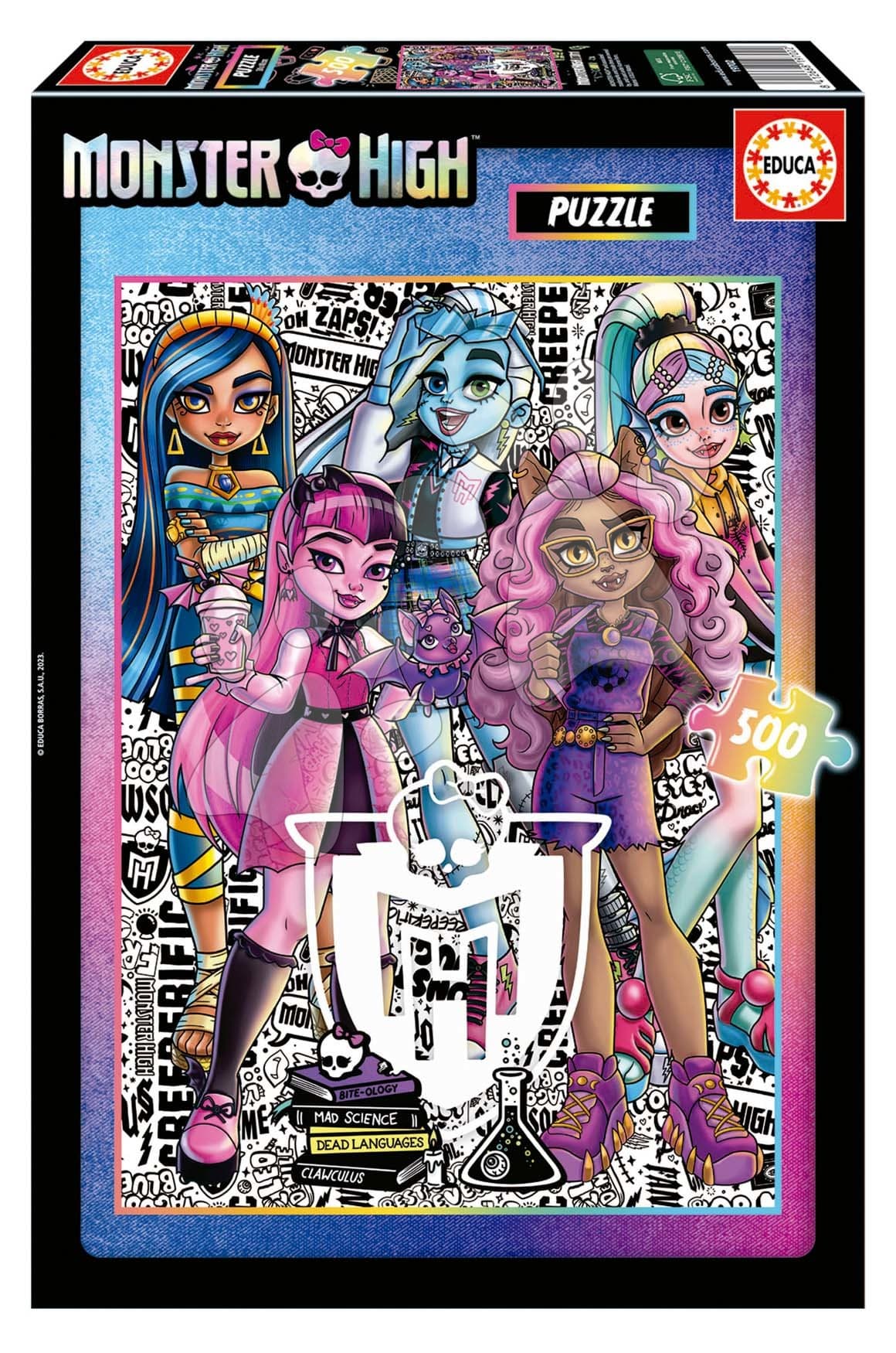Puzzle Monster High Educa 500 dielov a Fix lepidlo 1