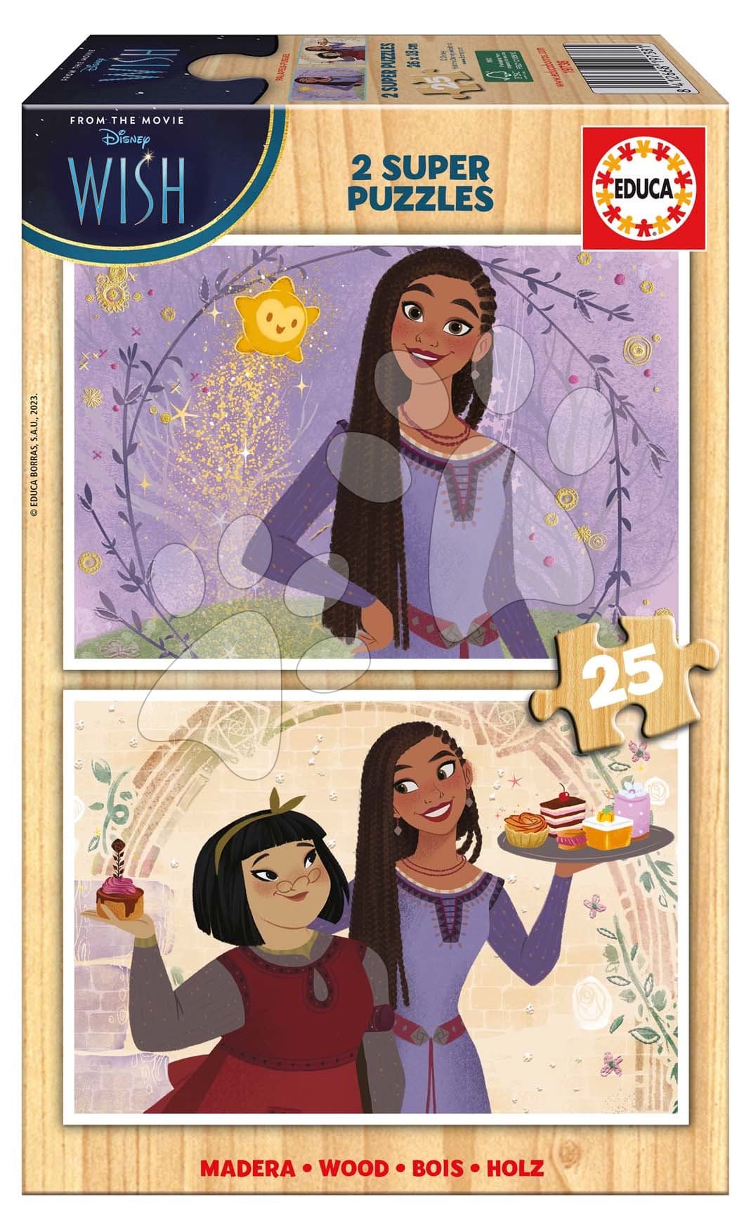 Drevené puzzle Wish Educa 2x25 dielikov 1