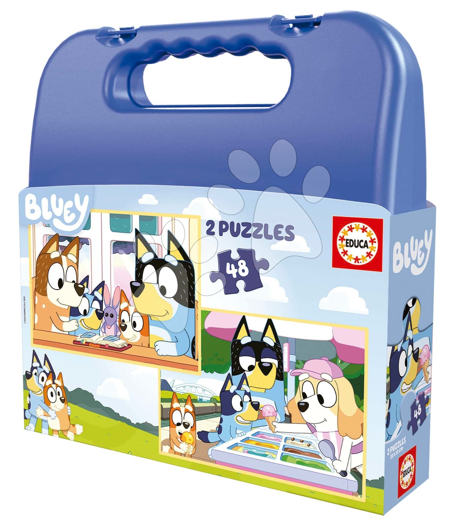 Puzzle Bluey Educa 2x48 dielikov v kufríku od 4 rokov 1