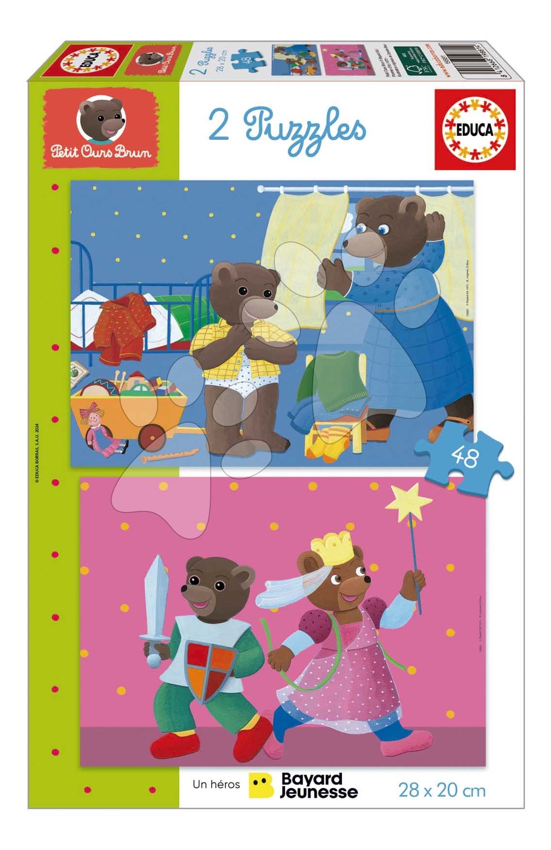 Puzzle Petit Ours Brun Educa 2x48 dielov od 4 rokov 1