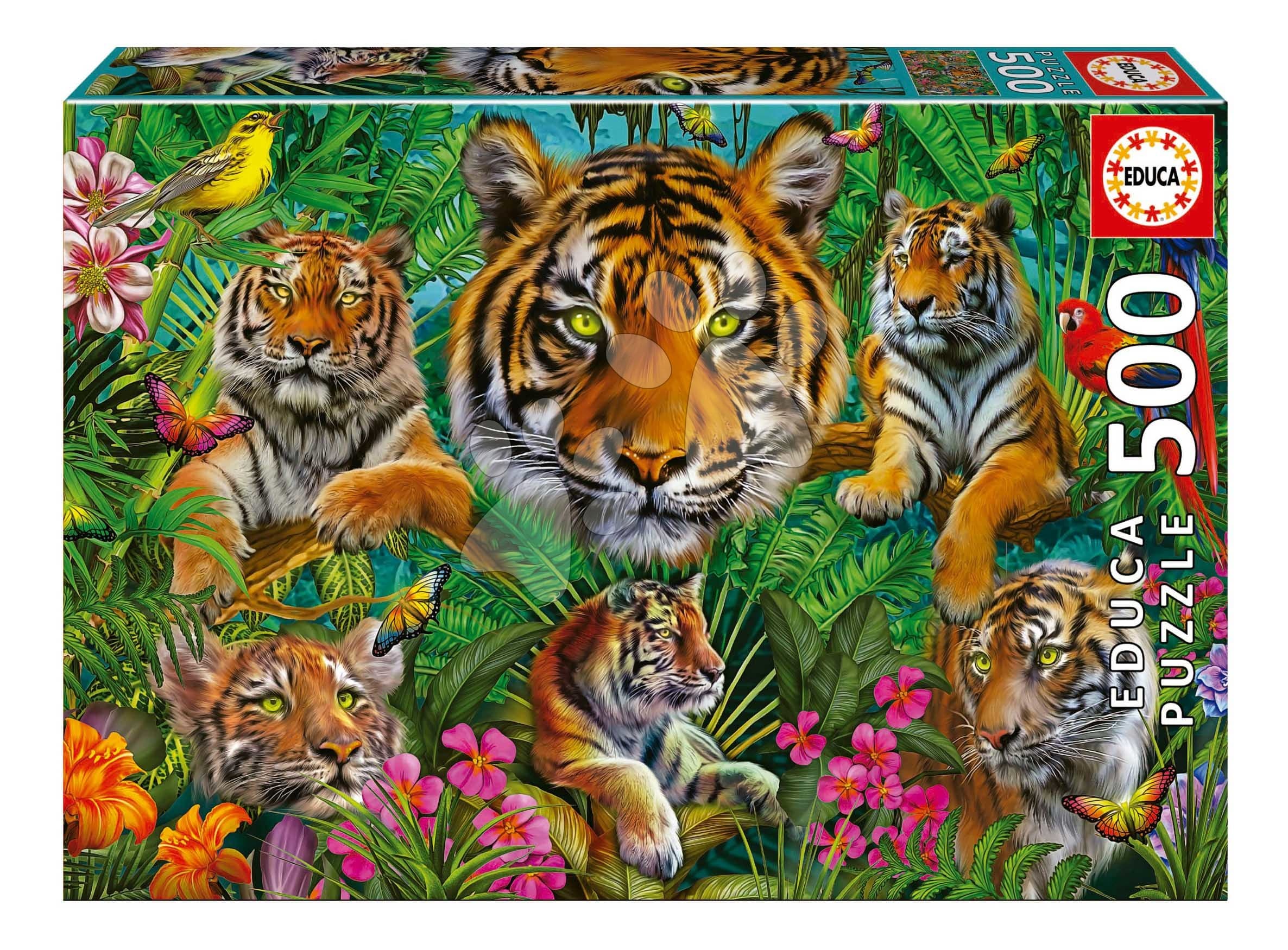 Puzzle Tiger Jungle Educa 500 dielov a Fix lepidlo 1