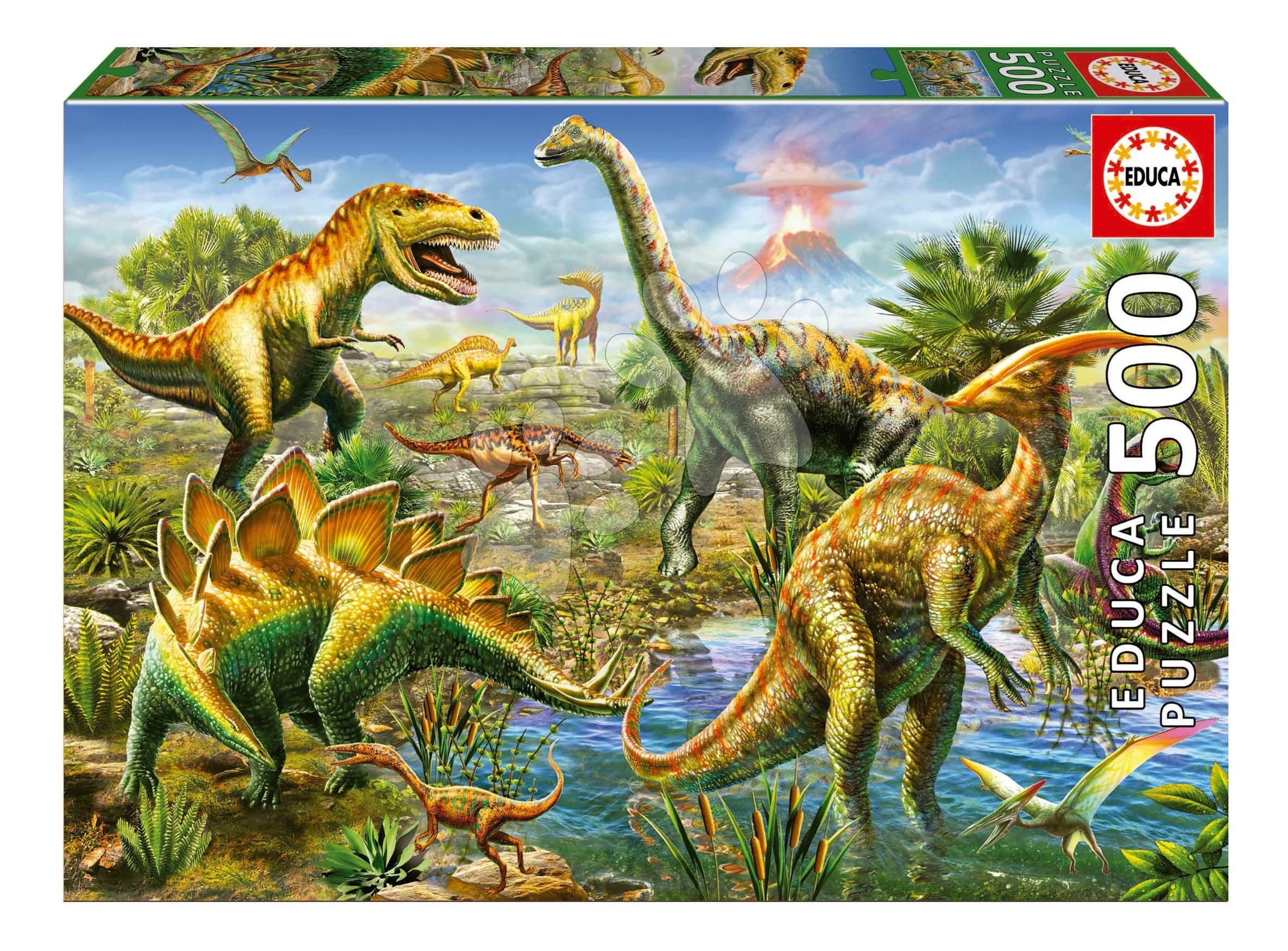 Puzzle Jurrasic Playground Educa 500 dielov a Fix lepidlo 1