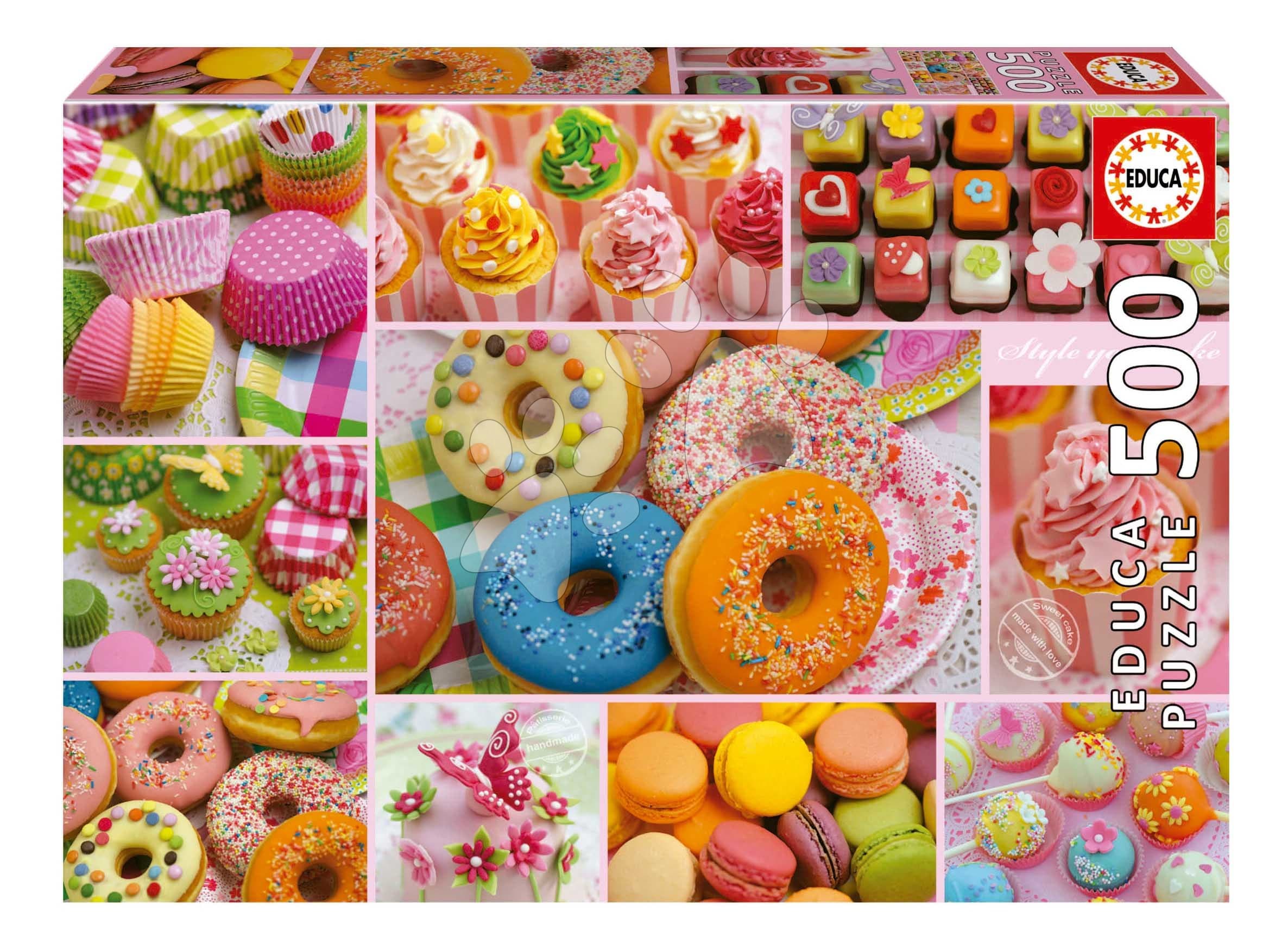 Puzzle Sweet Party Collage Educa 500 dielov a Fix lepidlo 1