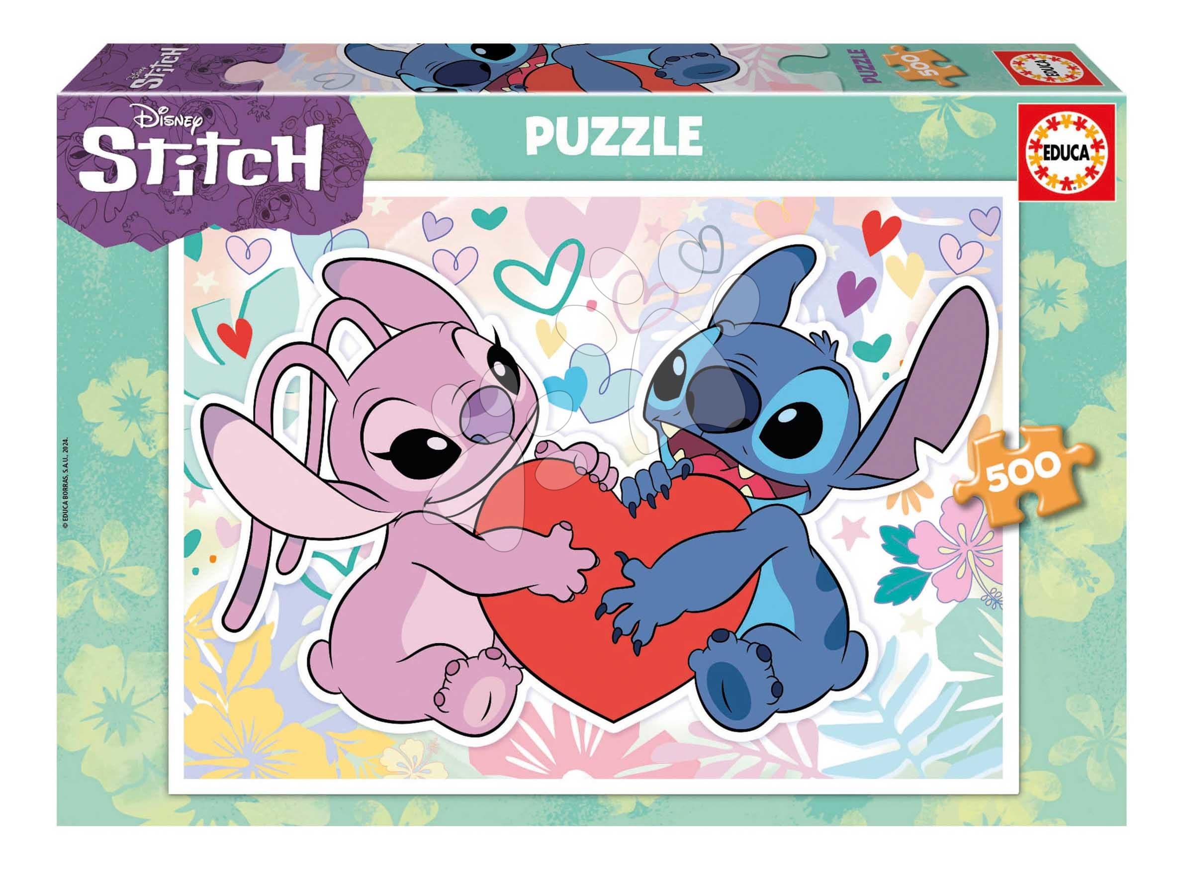 Puzzle Disney Stitch Educa 500 dielov a Fix lepidlo