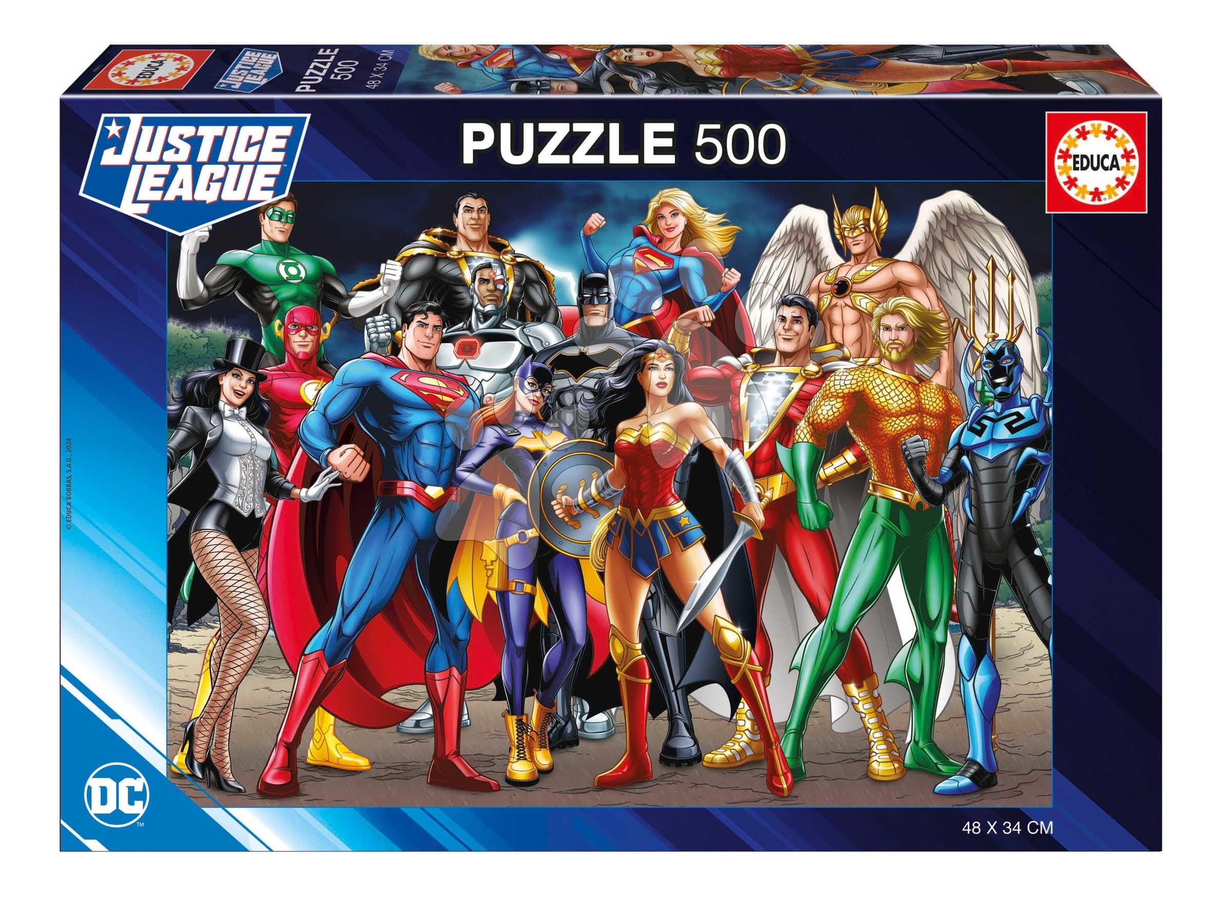 Puzzle Justice League DC Comics Educa 500 dielov a Fix lepidlo 1
