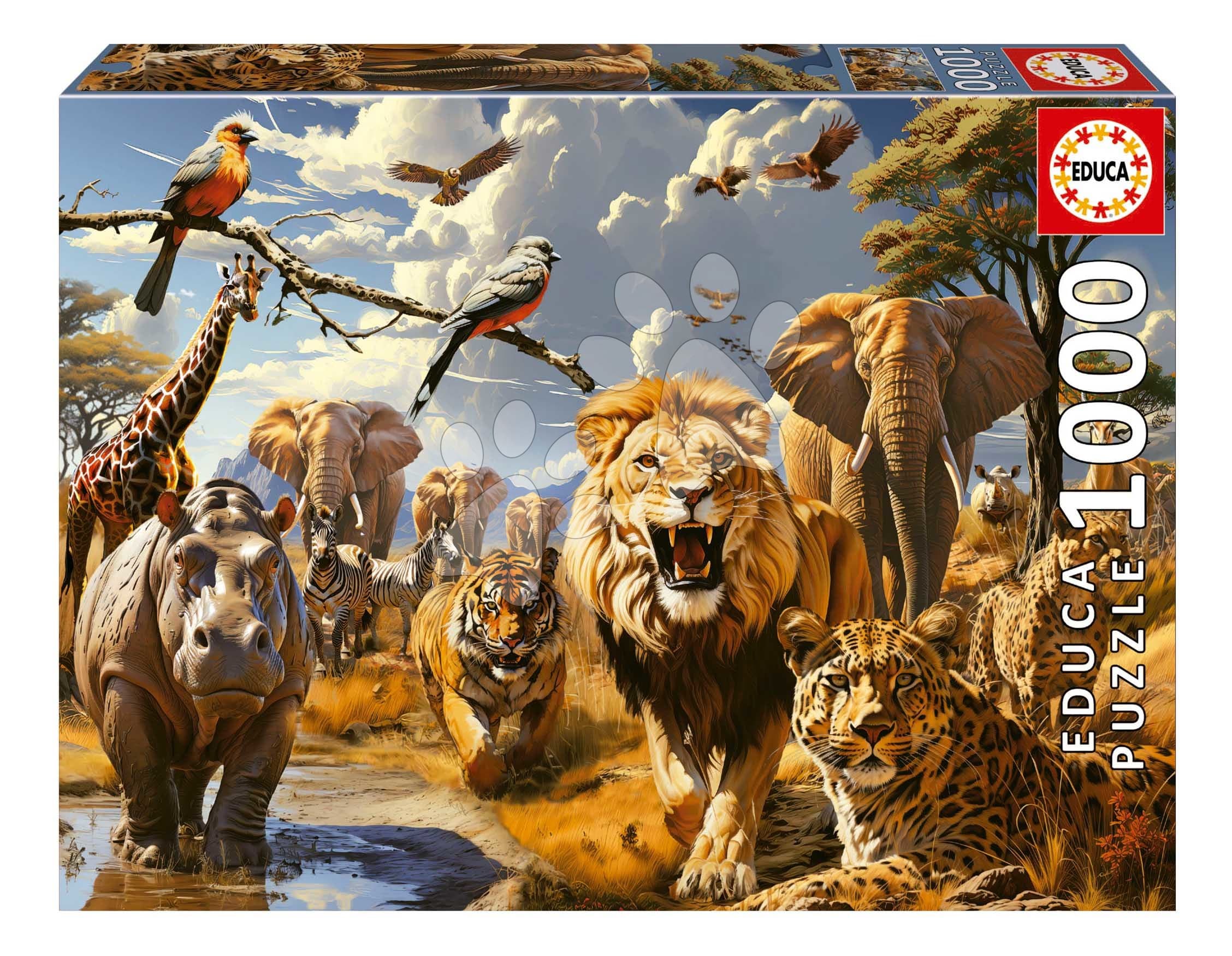 Puzzle Wild Animals Educa 1000 dielov a Fix lepidlo 1