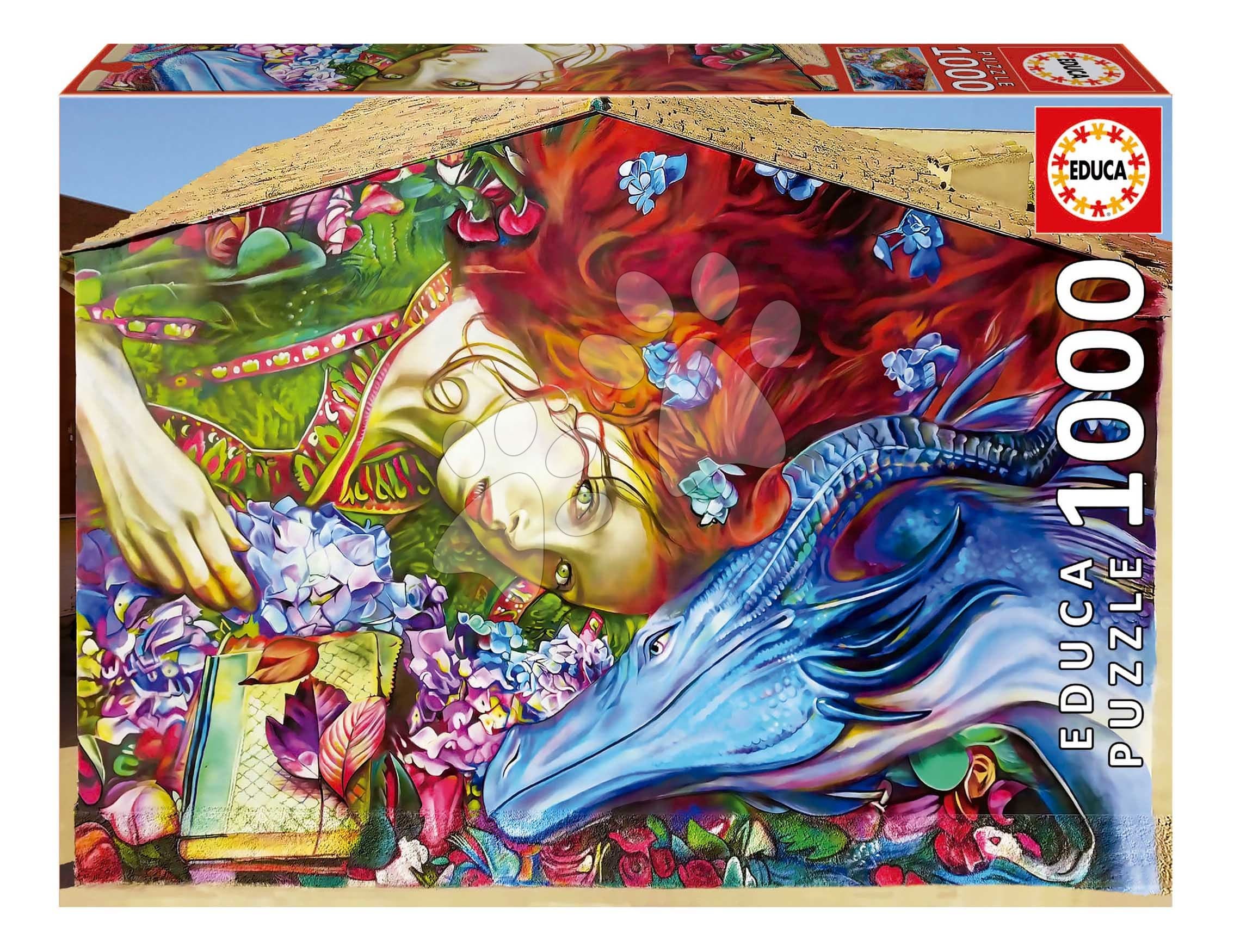 Puzzle Sant Jordi Lily Brick Educa 1000 dielov a Fix lepidlo 1
