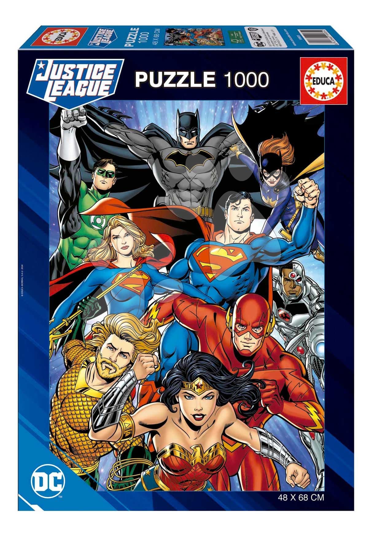 Puzzle Justice League DC Comics Educa 1000 dielov a Fix lepidlo 1