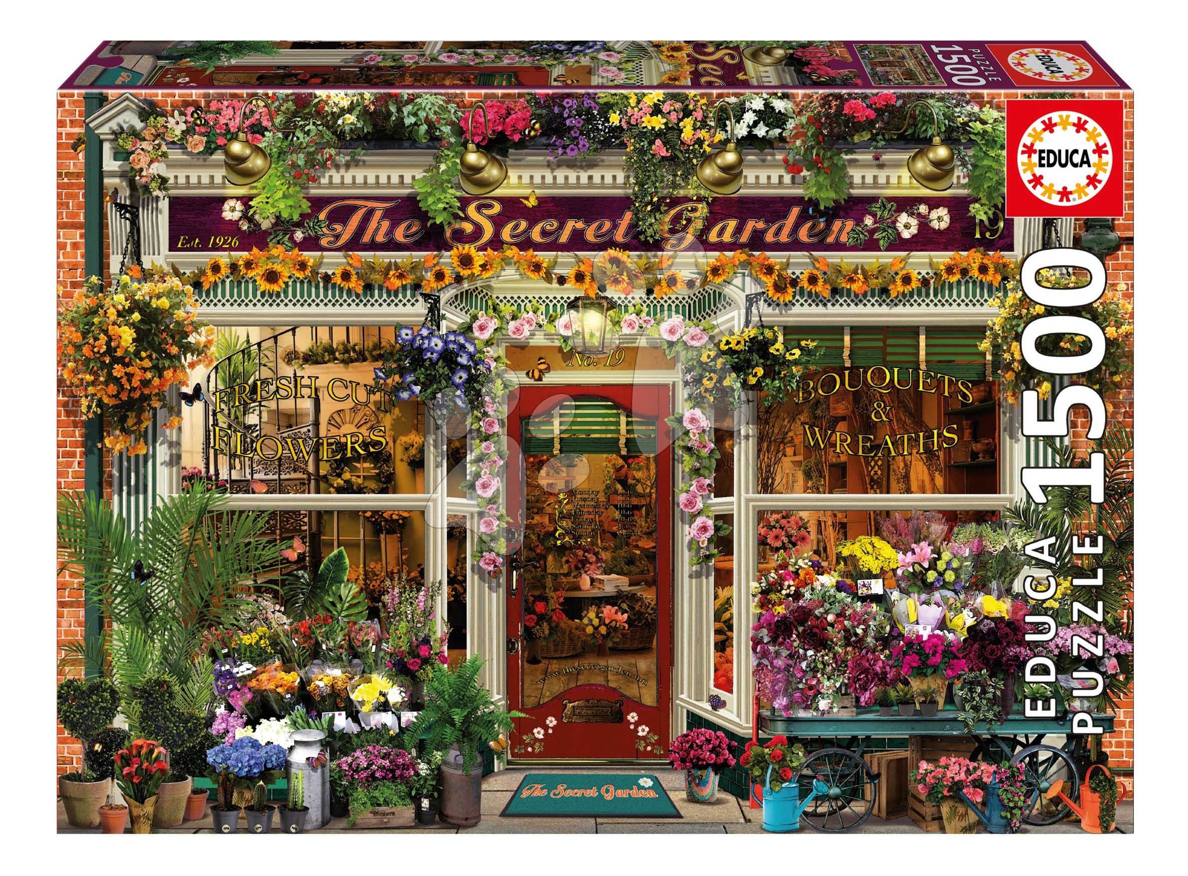 Puzzle The Secret Garden Educa 1500 dielov a Fix lepidlo 1