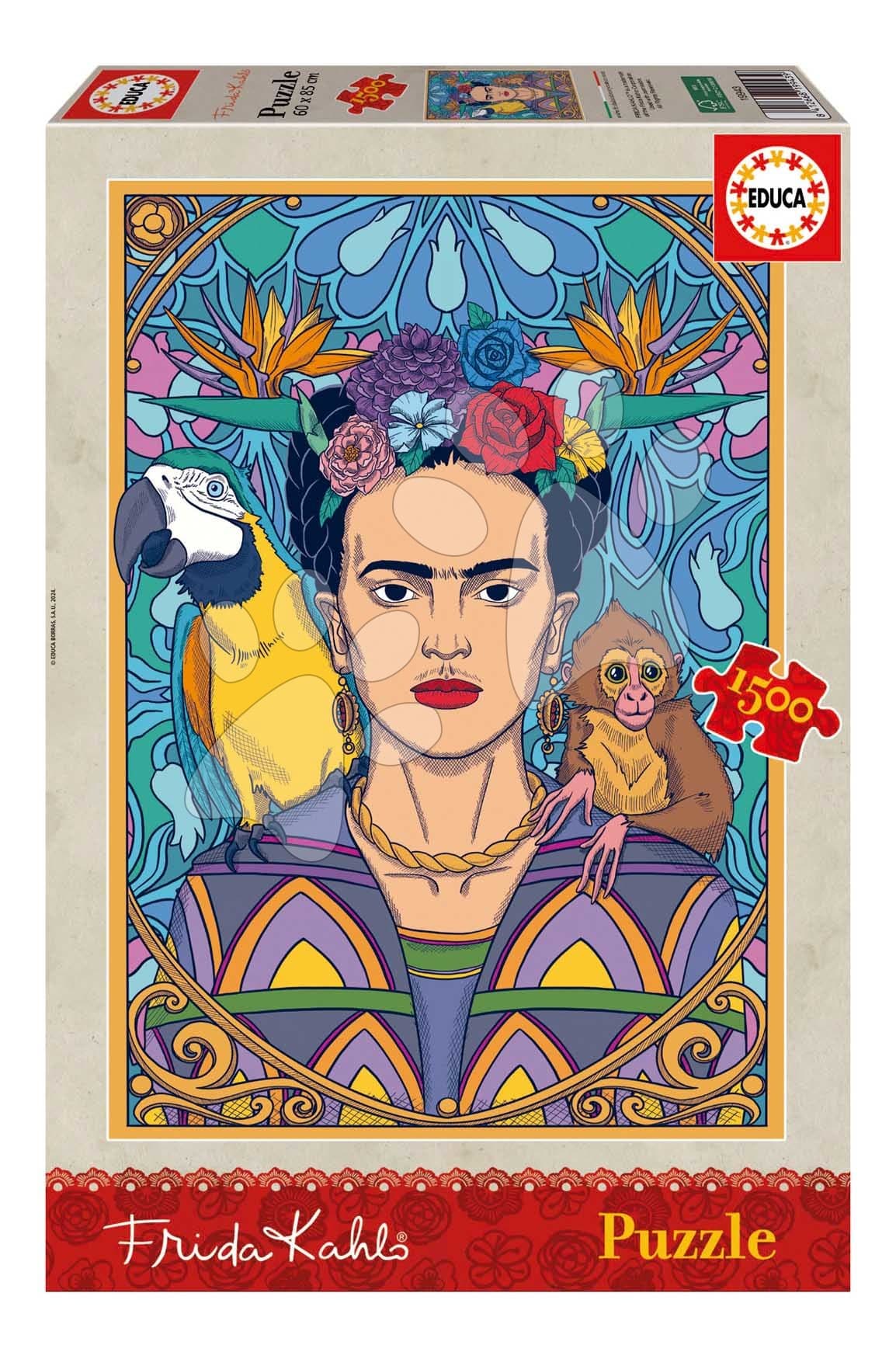 Puzzle Frida Kahlo Educa 1500 dielov a Fix lepidlo 1