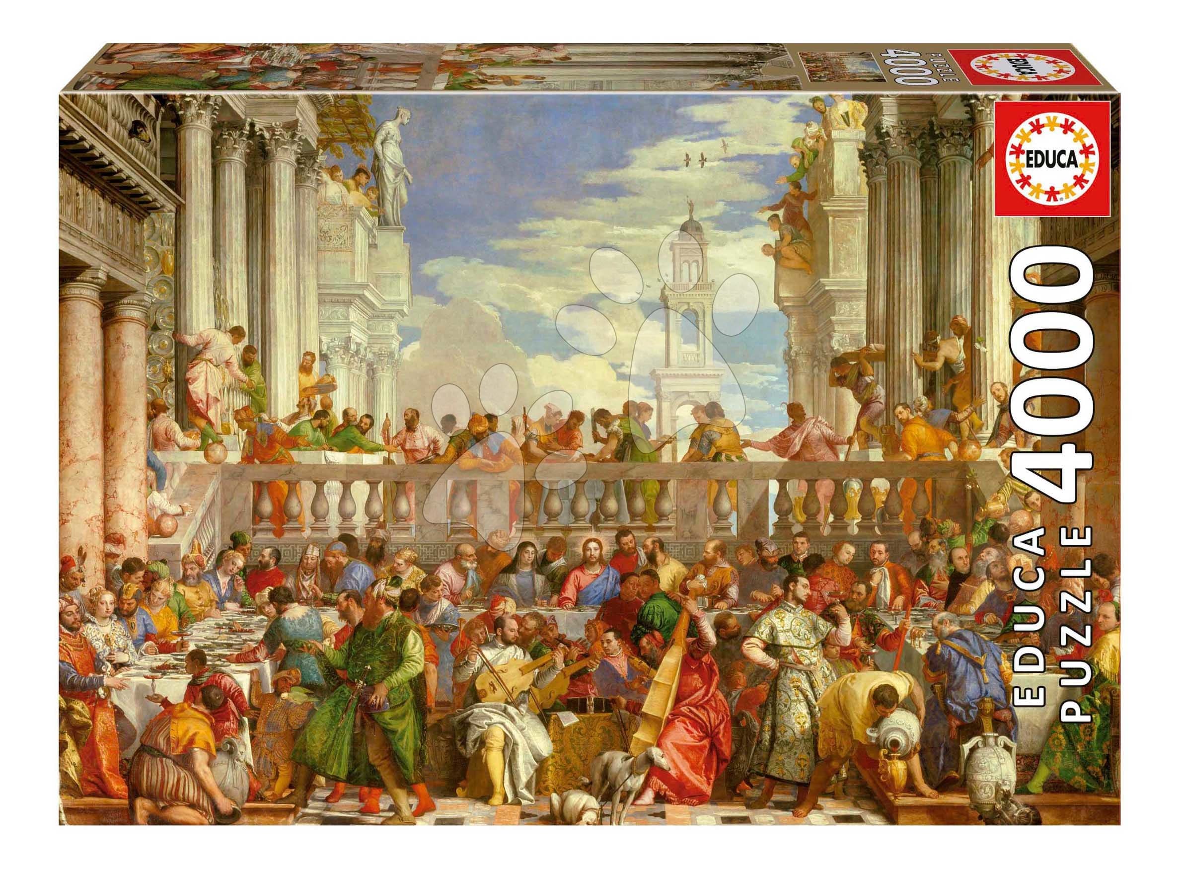 Puzzle The Wedding At Cana Paolo Veronese Educa 4000 dielov a Fix lepidlo