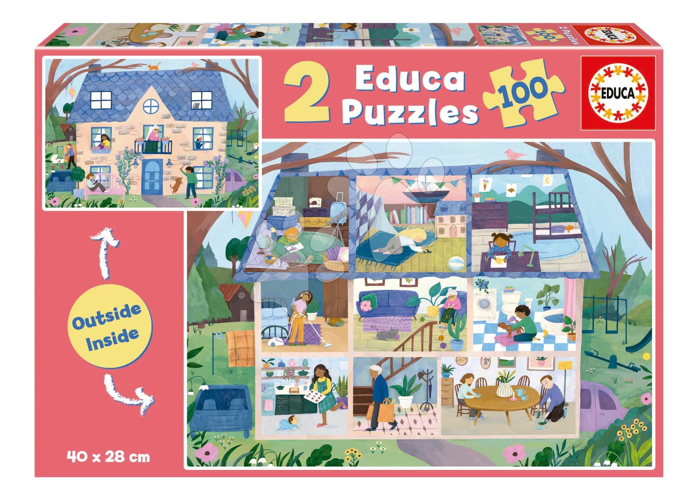 Puzzle Dom Inside&Outside House Educa 2x100 dielov od 6 rokov 1