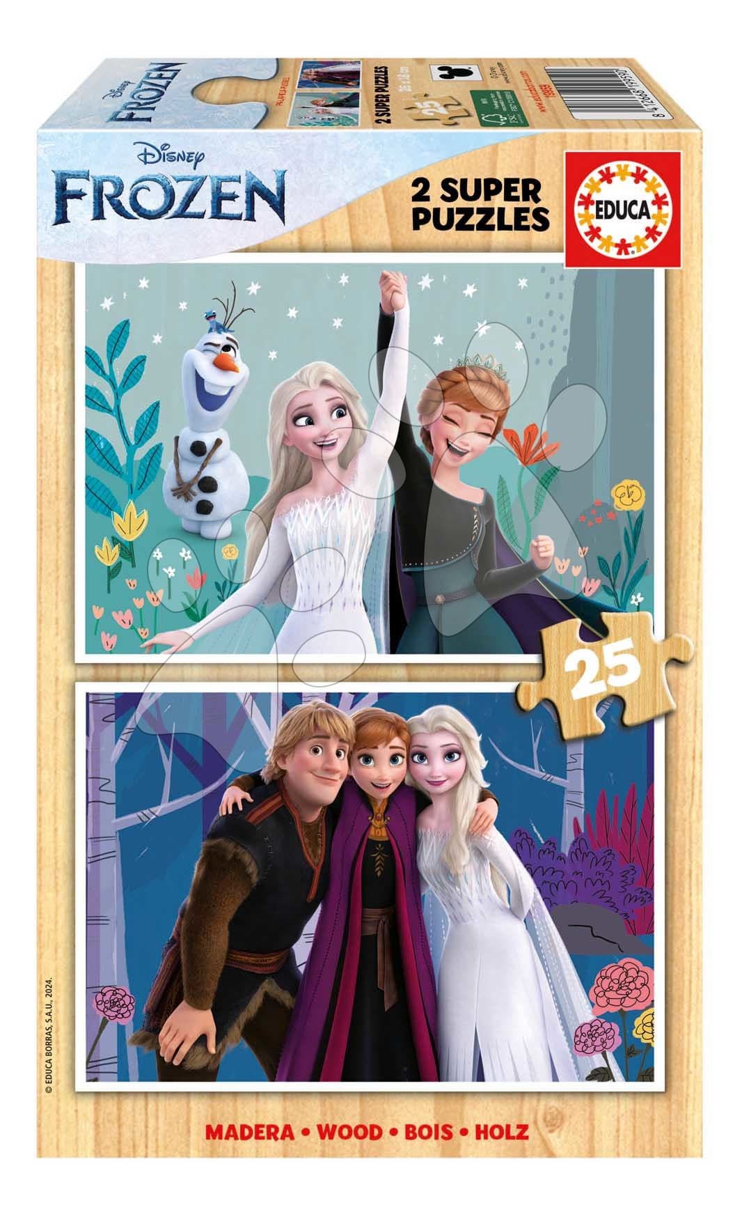 Drevené puzzle Frozen Educa 2x25 dielikov 1