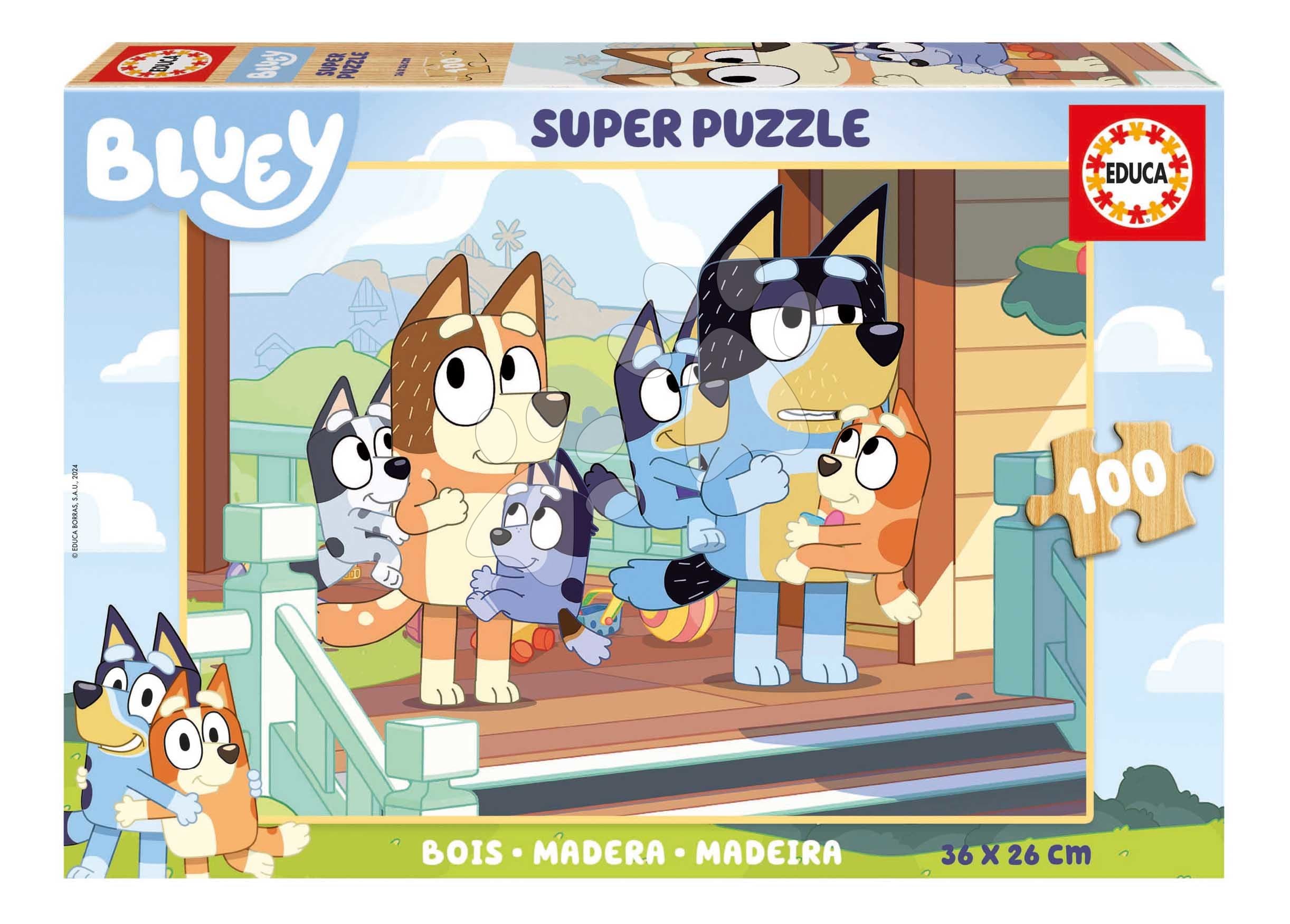Drevené puzzle Bluey Educa 100 dielov od 6 rokov 1