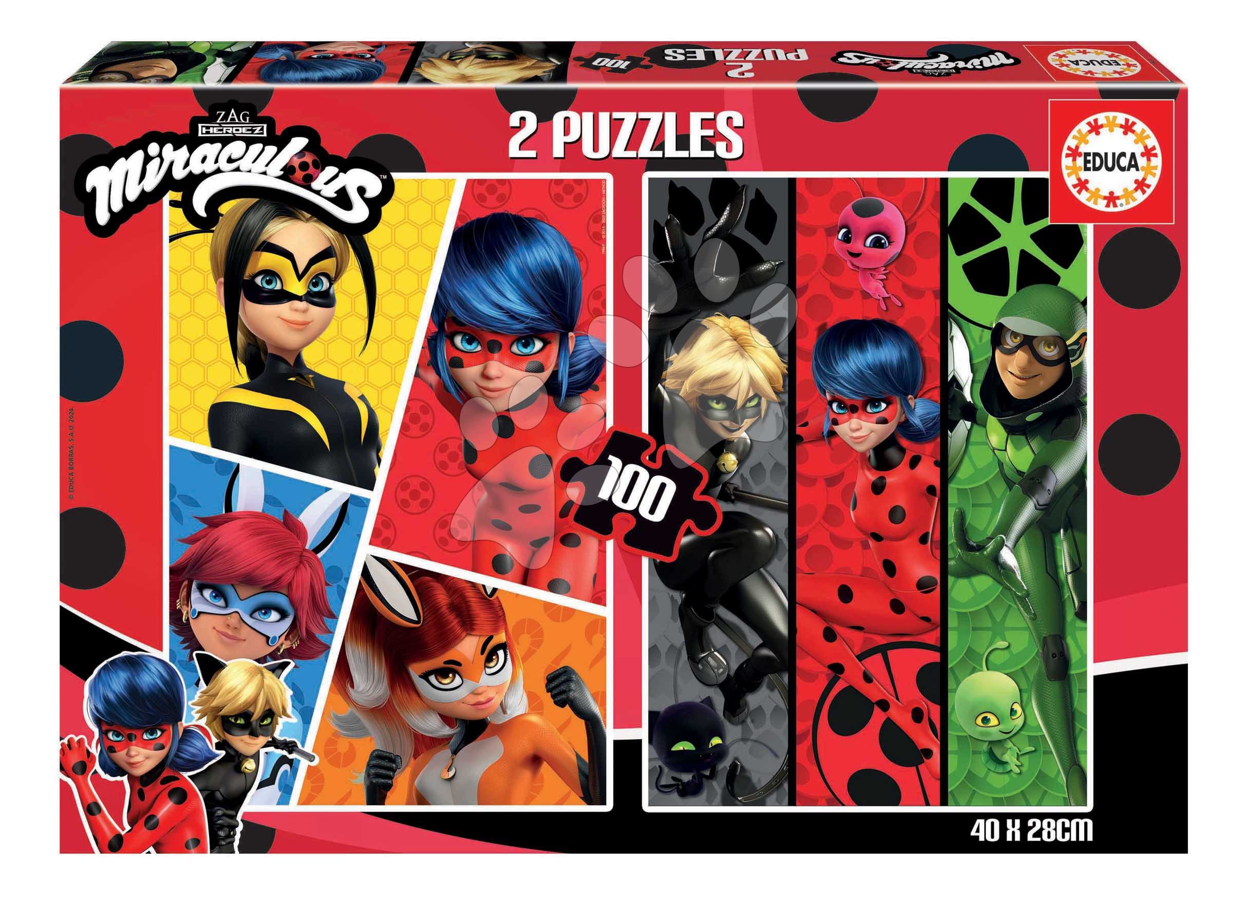 Puzzle Miraculous Ladybug Educa 2x100 dielov od 6 rokov