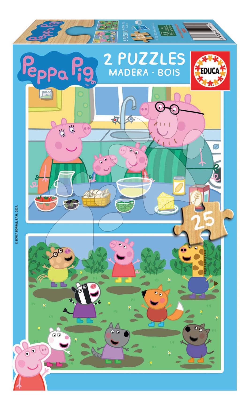 Drevené puzzle Peppa Pig Educa 2x25 dielov 1