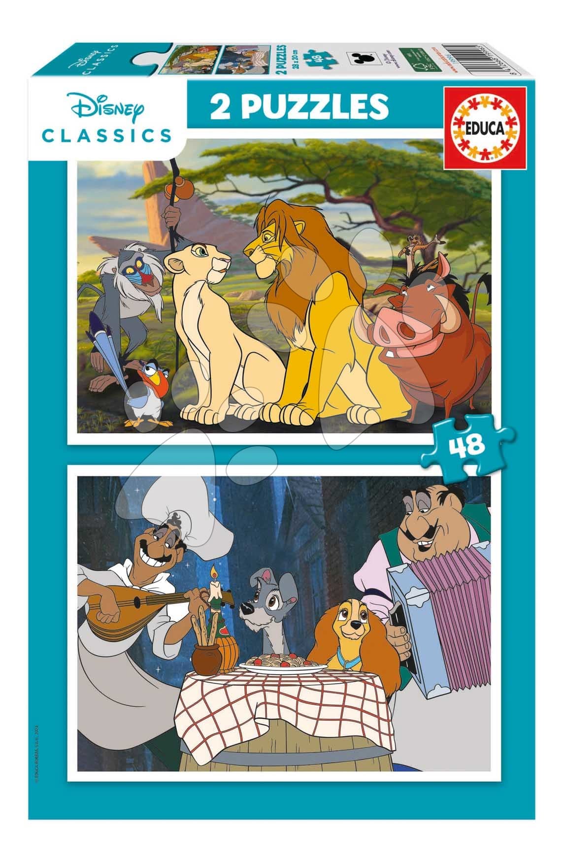 Puzzle Animals Disney Educa 2x48 dielov
