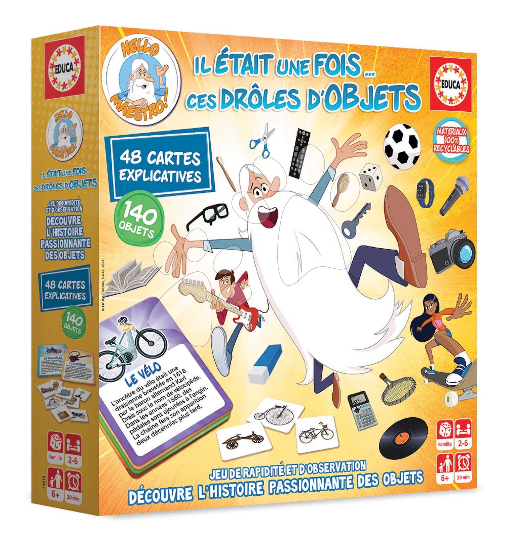 Spoločenská hra Once Upon a time Objects Educa Učíme sa o histórii predmetov 140 dielikov vo francúzštine od 6 rokov