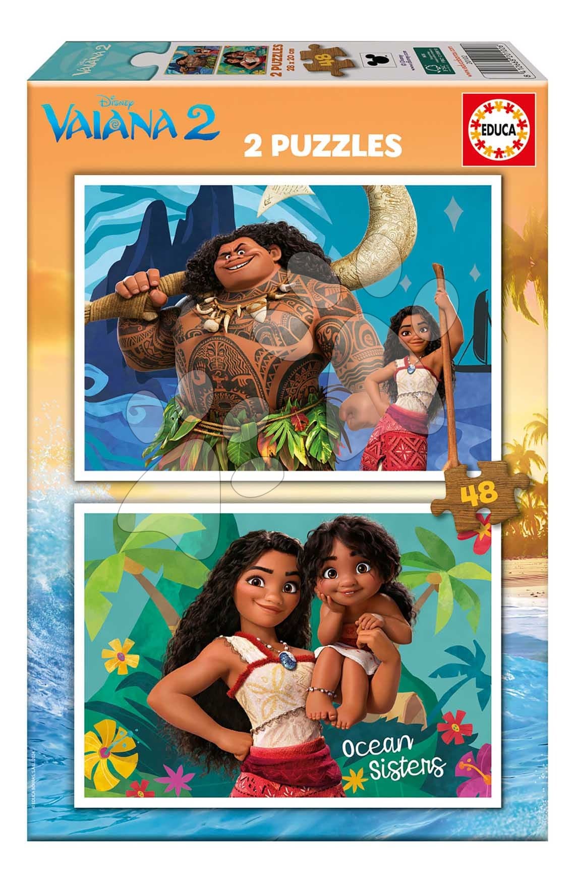 Puzzle Vaiana 2 Disney Educa 2x48 dielov od 4 rokov 1