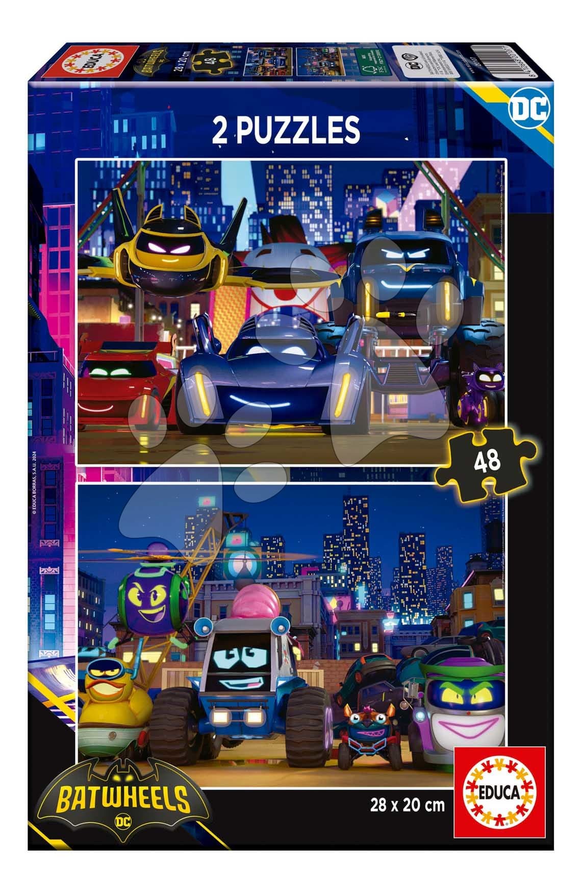 Puzzle DC Batwheels Educa 2x48 dielov od 4 rokov 1