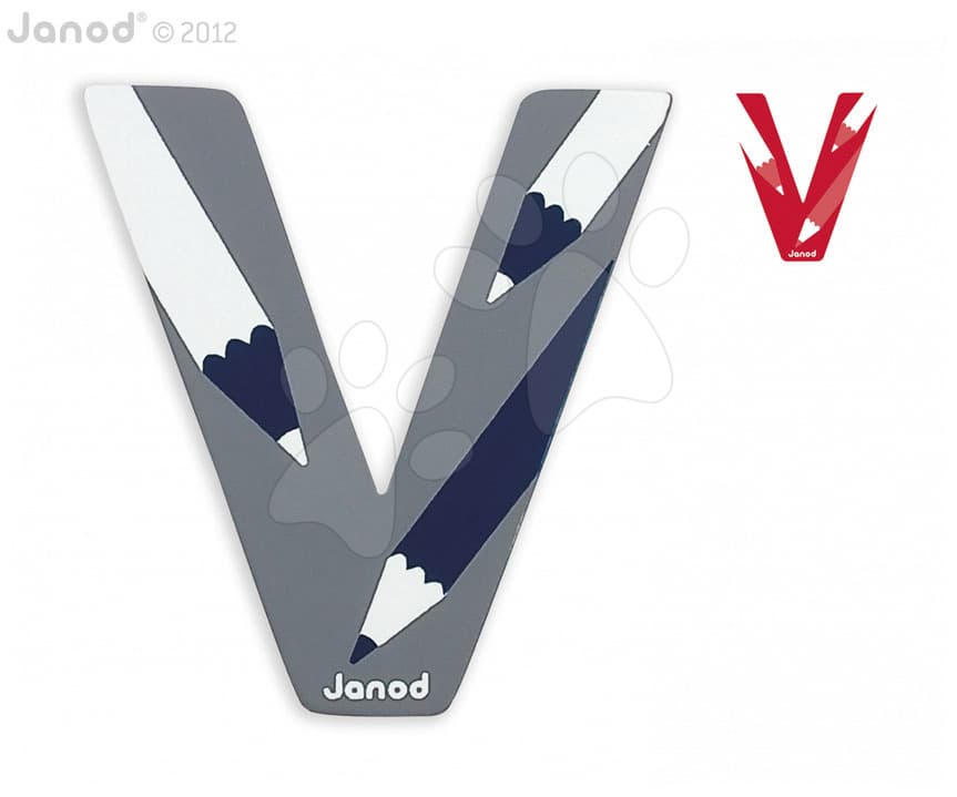 Janod drevené písmeno V ABCDeco 04591 1