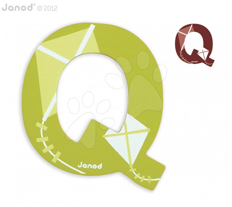 Janod drevené písmeno Q ABCDeco 04586 1